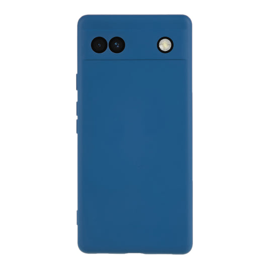 For Google Pixel 6a Soft TPU Rubberized Phone Case Fiber Lining Back Cover