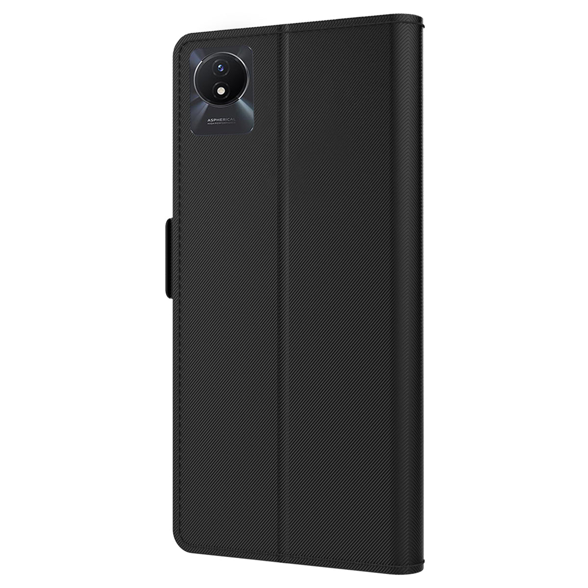For vivo Y11 (2023) Phone Case PU Leather Flip Cover Card Holder Anti-Drop Phone Shell with Mirror