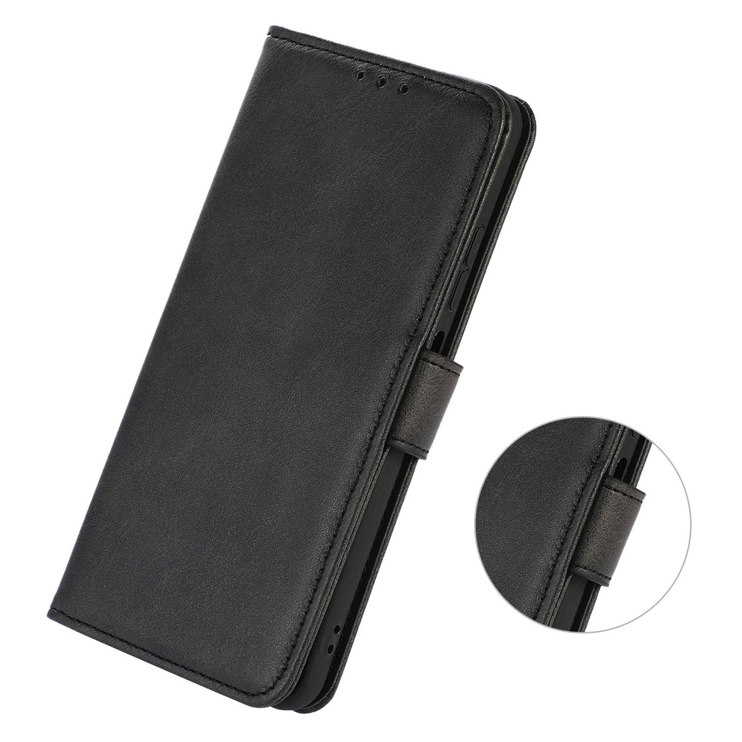PU Leather Phone Case for Nokia C12 4G / C12 Plus / C12 Pro , Cowhide Texture Phone Cover with Stand Wallet