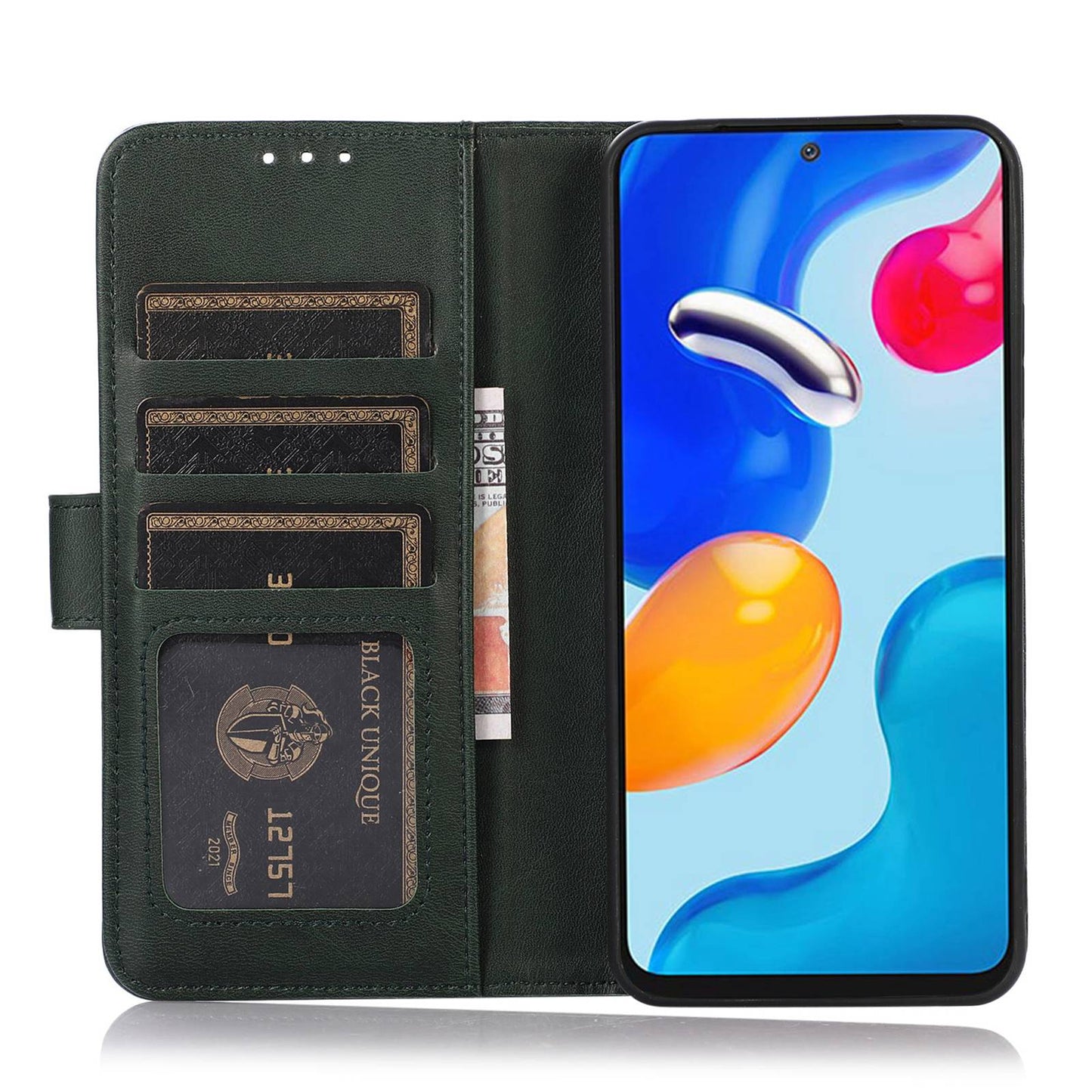 PU Leather Phone Case for Nokia C12 4G / C12 Plus / C12 Pro , Cowhide Texture Phone Cover with Stand Wallet