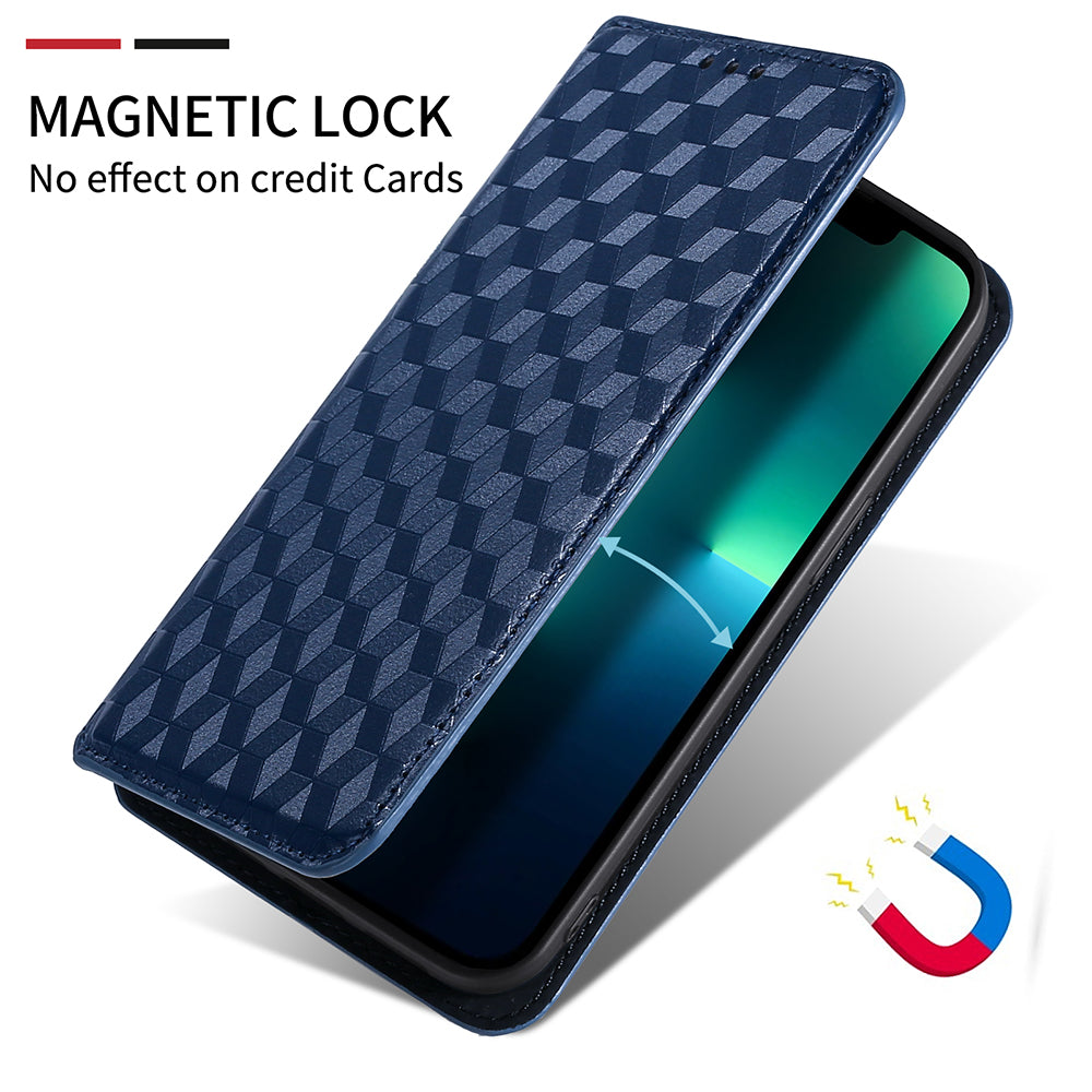 For Motorola Defy 2 5G / Cat S75 5G Rhombus Imprinted PU Leather Phone Case Wallet Stand Flip Cover
