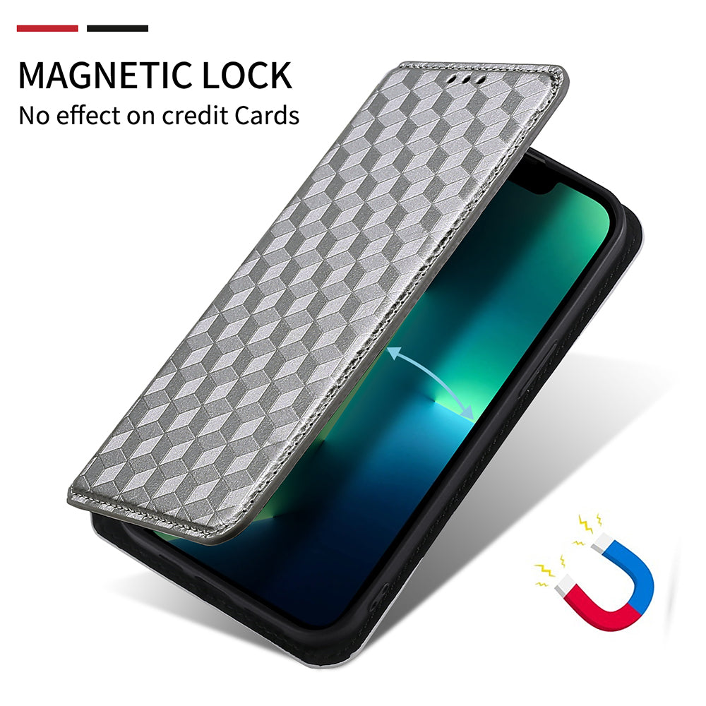 For Motorola Defy 2 5G / Cat S75 5G Rhombus Imprinted PU Leather Phone Case Wallet Stand Flip Cover