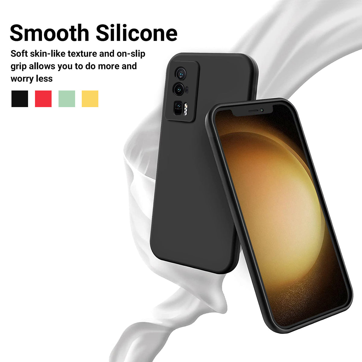 Phone Case for Xiaomi Poco F5 Pro 5G / Redmi K60 Pro 5G / K60 5G , Soft Lining Liquid Silicone Cell Phone Cover with Strap