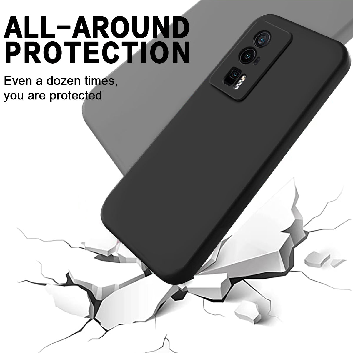 Phone Case for Xiaomi Poco F5 Pro 5G / Redmi K60 Pro 5G / K60 5G , Soft Lining Liquid Silicone Cell Phone Cover with Strap