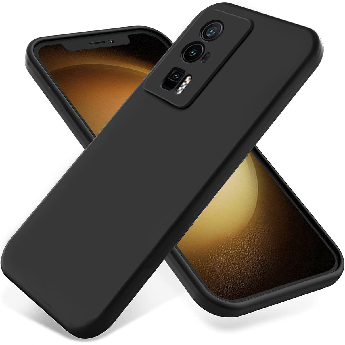 Phone Case for Xiaomi Poco F5 Pro 5G / Redmi K60 Pro 5G / K60 5G , Soft Lining Liquid Silicone Cell Phone Cover with Strap