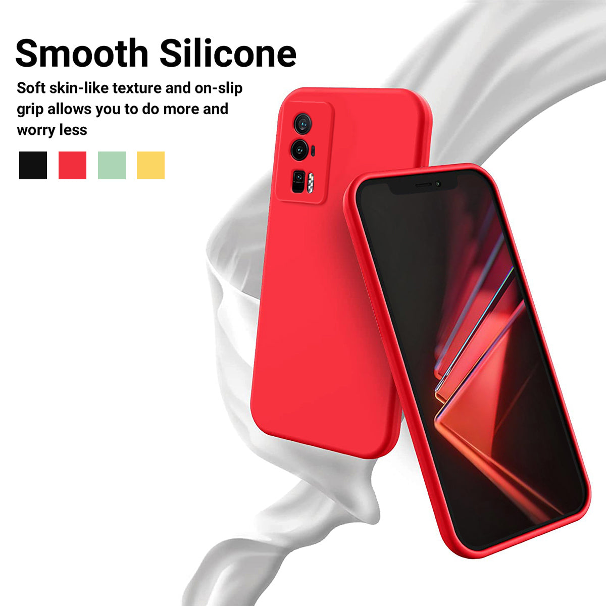 Phone Case for Xiaomi Poco F5 Pro 5G / Redmi K60 Pro 5G / K60 5G , Soft Lining Liquid Silicone Cell Phone Cover with Strap