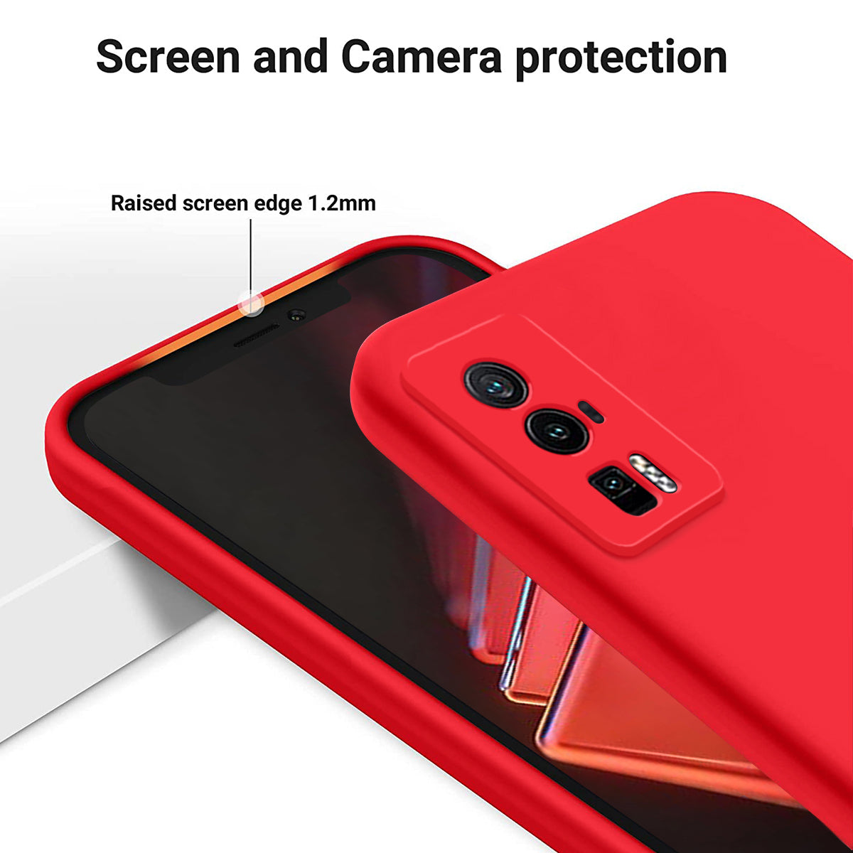 Phone Case for Xiaomi Poco F5 Pro 5G / Redmi K60 Pro 5G / K60 5G , Soft Lining Liquid Silicone Cell Phone Cover with Strap