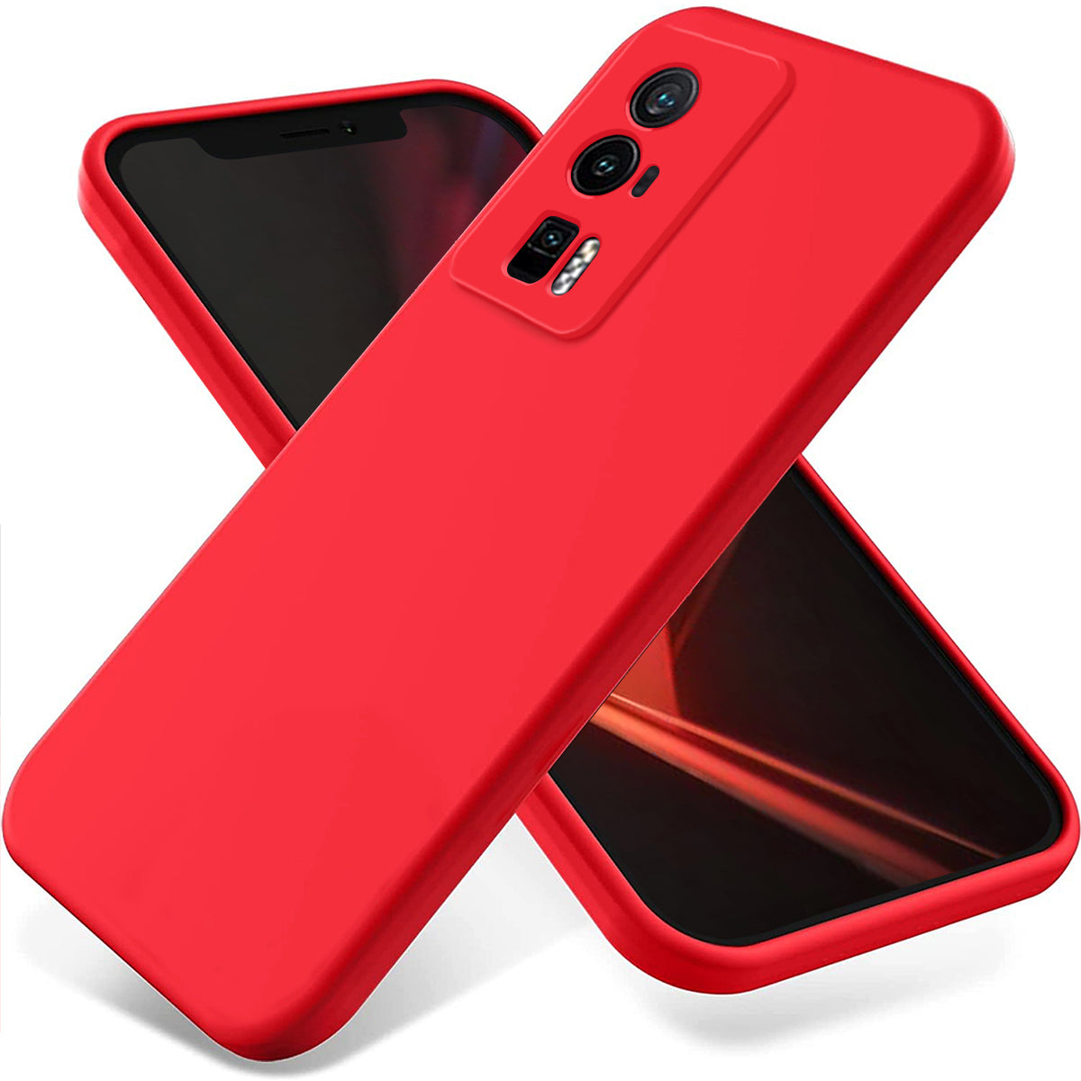 Phone Case for Xiaomi Poco F5 Pro 5G / Redmi K60 Pro 5G / K60 5G , Soft Lining Liquid Silicone Cell Phone Cover with Strap