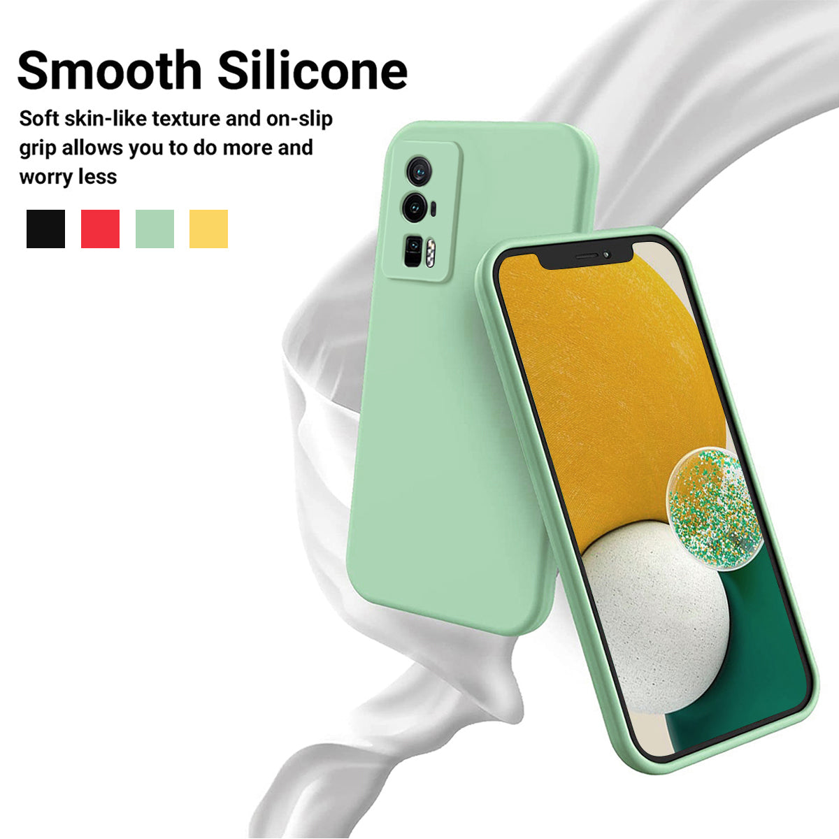 Phone Case for Xiaomi Poco F5 Pro 5G / Redmi K60 Pro 5G / K60 5G , Soft Lining Liquid Silicone Cell Phone Cover with Strap