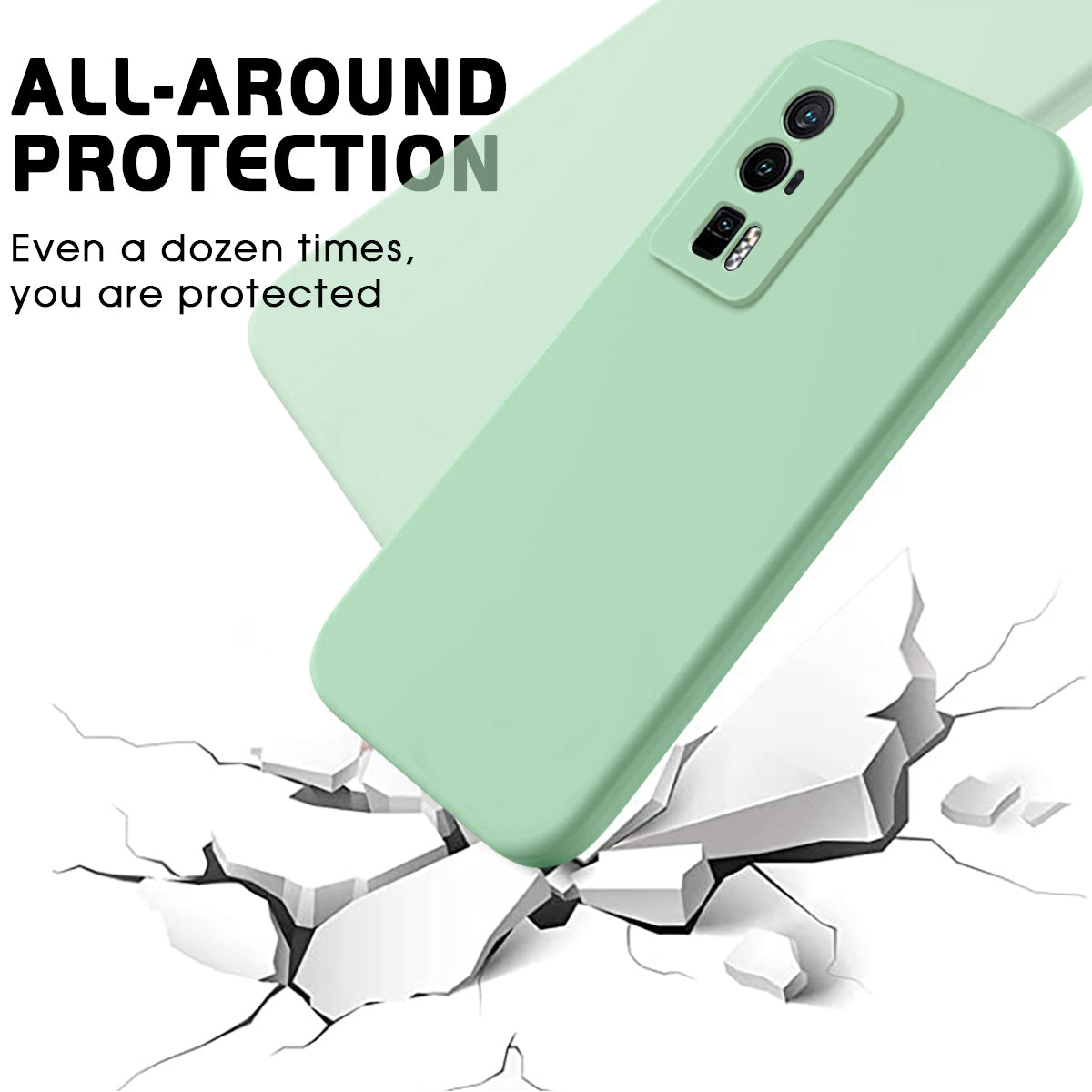 Phone Case for Xiaomi Poco F5 Pro 5G / Redmi K60 Pro 5G / K60 5G , Soft Lining Liquid Silicone Cell Phone Cover with Strap