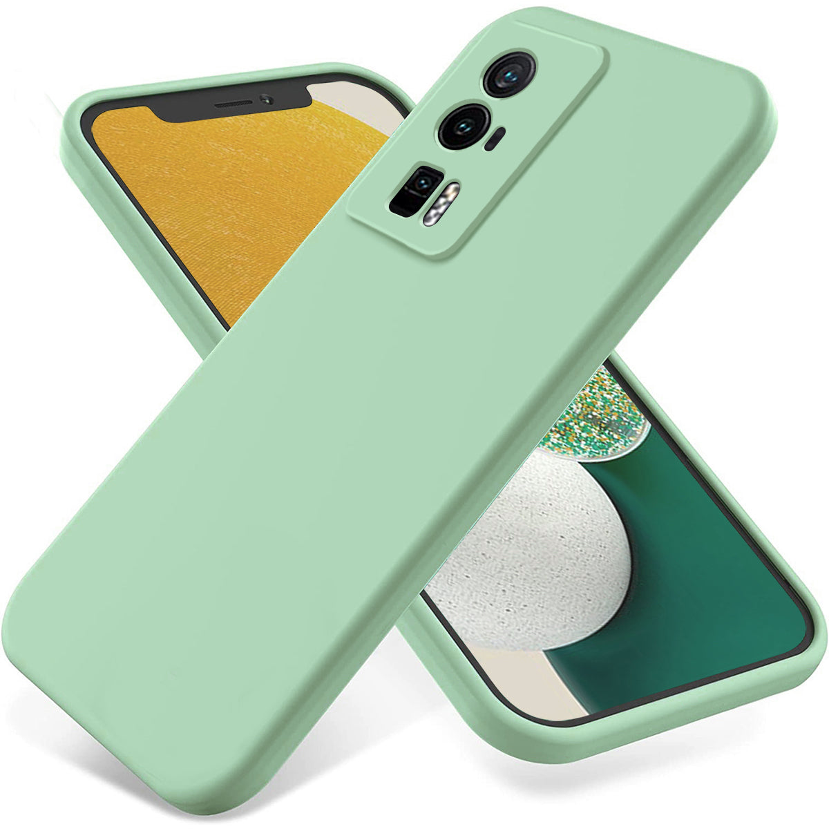 Phone Case for Xiaomi Poco F5 Pro 5G / Redmi K60 Pro 5G / K60 5G , Soft Lining Liquid Silicone Cell Phone Cover with Strap
