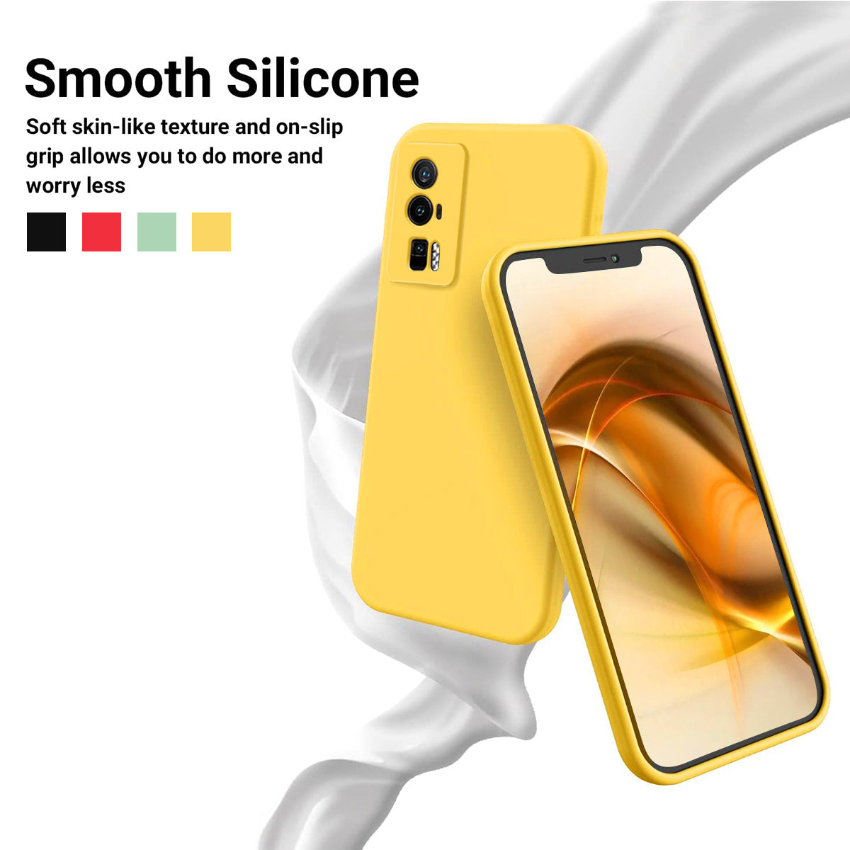Phone Case for Xiaomi Poco F5 Pro 5G / Redmi K60 Pro 5G / K60 5G , Soft Lining Liquid Silicone Cell Phone Cover with Strap