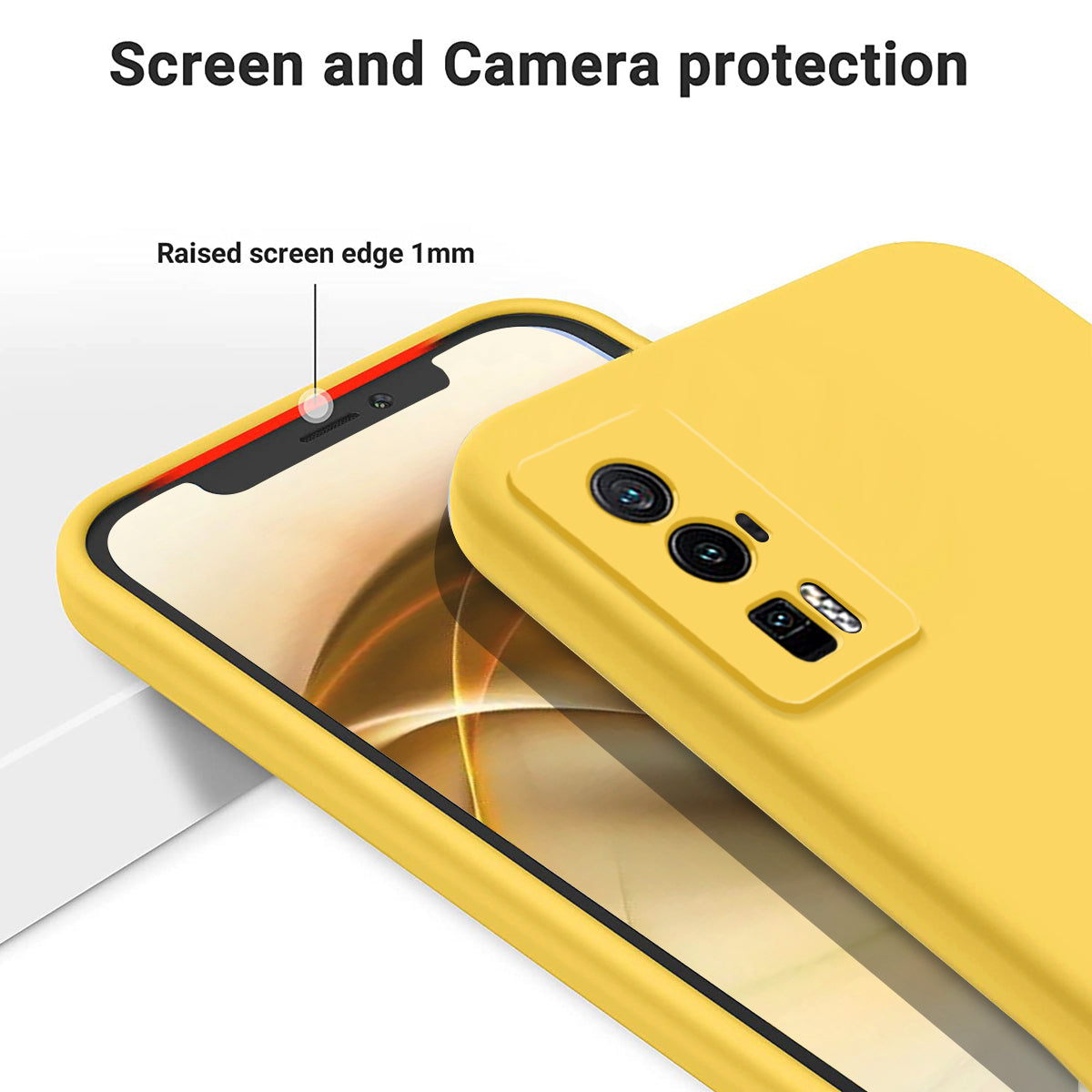 Phone Case for Xiaomi Poco F5 Pro 5G / Redmi K60 Pro 5G / K60 5G , Soft Lining Liquid Silicone Cell Phone Cover with Strap