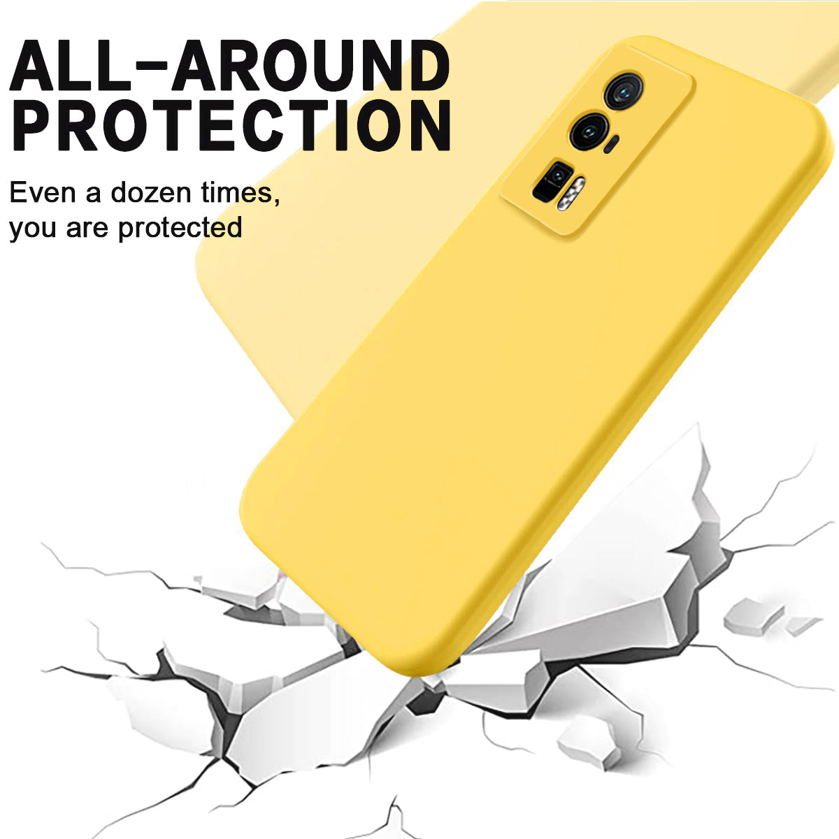 Phone Case for Xiaomi Poco F5 Pro 5G / Redmi K60 Pro 5G / K60 5G , Soft Lining Liquid Silicone Cell Phone Cover with Strap