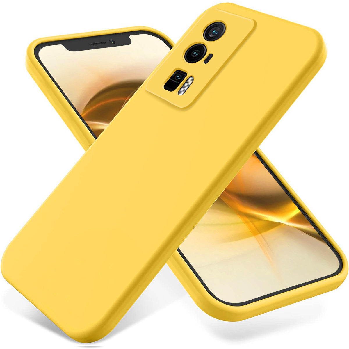 Phone Case for Xiaomi Poco F5 Pro 5G / Redmi K60 Pro 5G / K60 5G , Soft Lining Liquid Silicone Cell Phone Cover with Strap