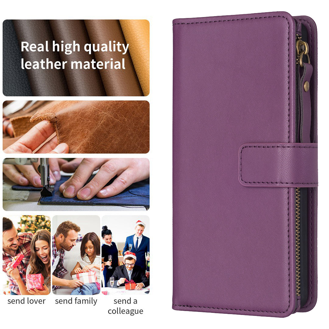 BF Style-19 for Realme C53 4G Zipper Pocket PU Leather Wallet Case Stand Anti-drop Cover