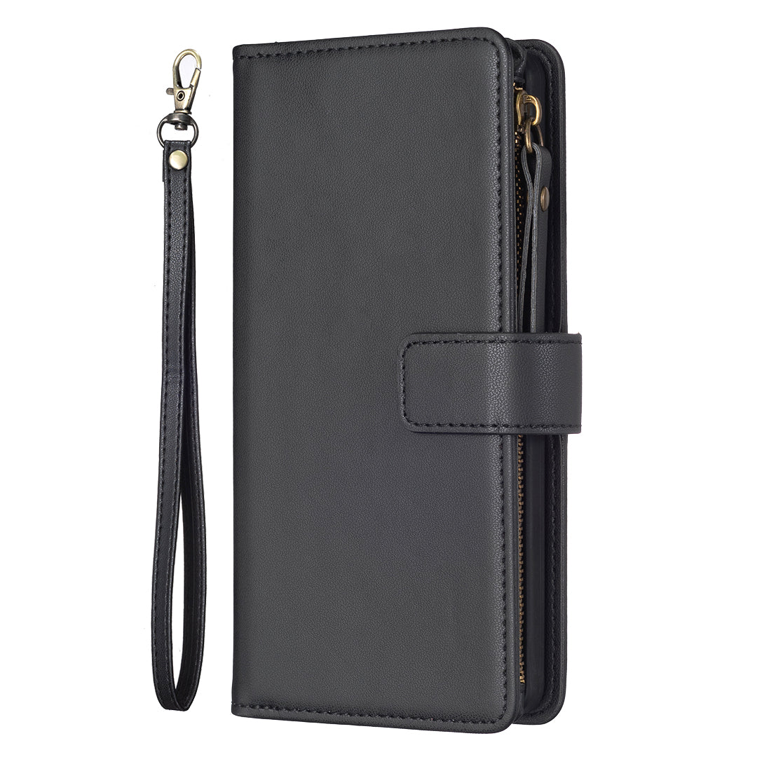 BF Style-19 for Realme C53 4G Zipper Pocket PU Leather Wallet Case Stand Anti-drop Cover