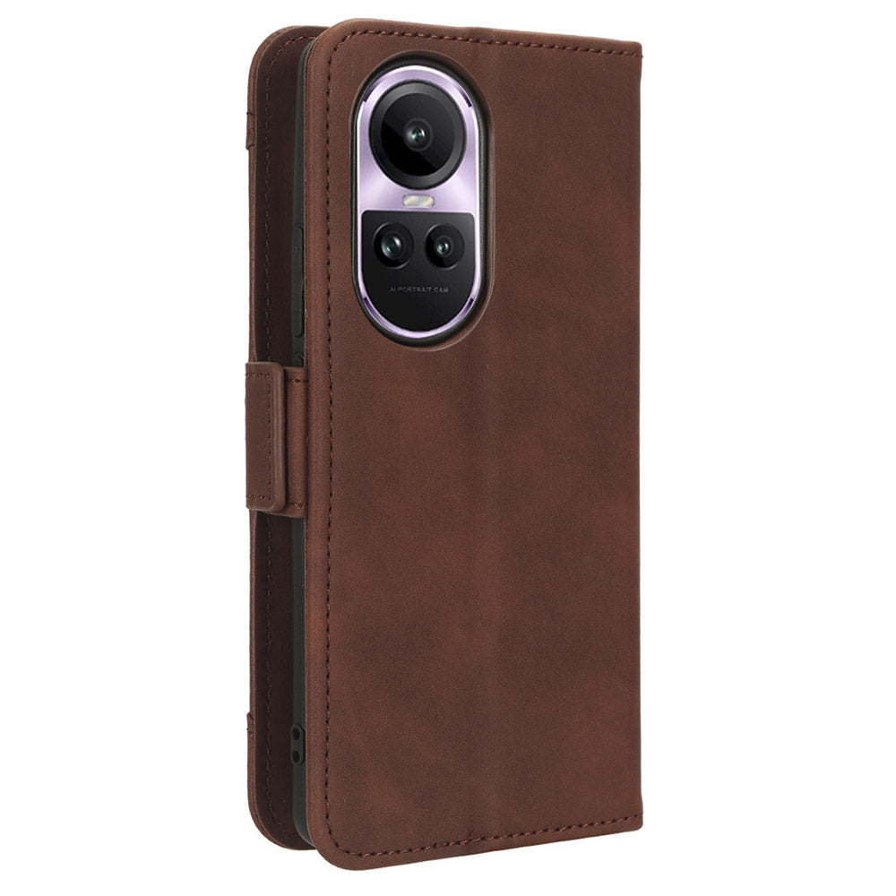 For Oppo Reno10 Pro 5G CPH2525 (Global) / Reno10 5G CPH2531 (Global) Multiple Card Slots Leather Phone Case Wallet Stand Cover