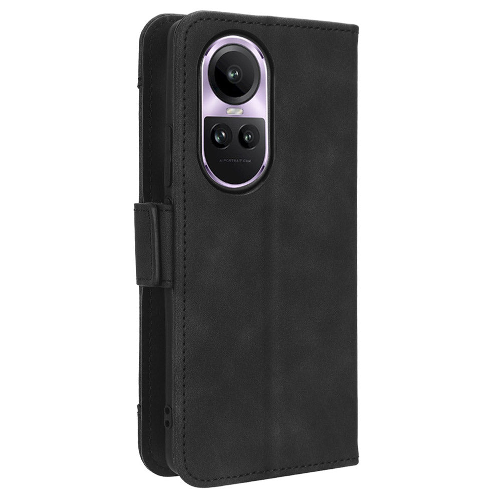 For Oppo Reno10 Pro 5G CPH2525 (Global) / Reno10 5G CPH2531 (Global) Multiple Card Slots Leather Phone Case Wallet Stand Cover