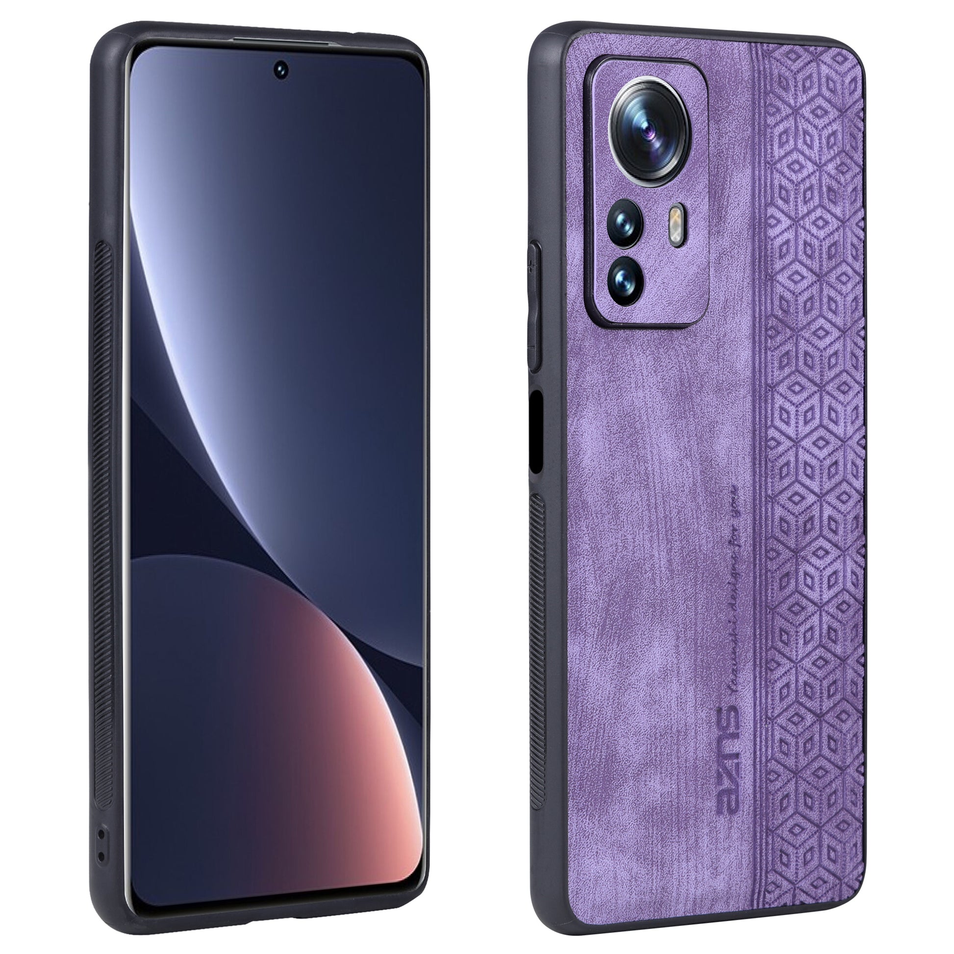 AZNS For Xiaomi Redmi Note 12S 4G Imprinted Protective Phone Case PU Leather Coated TPU Cover