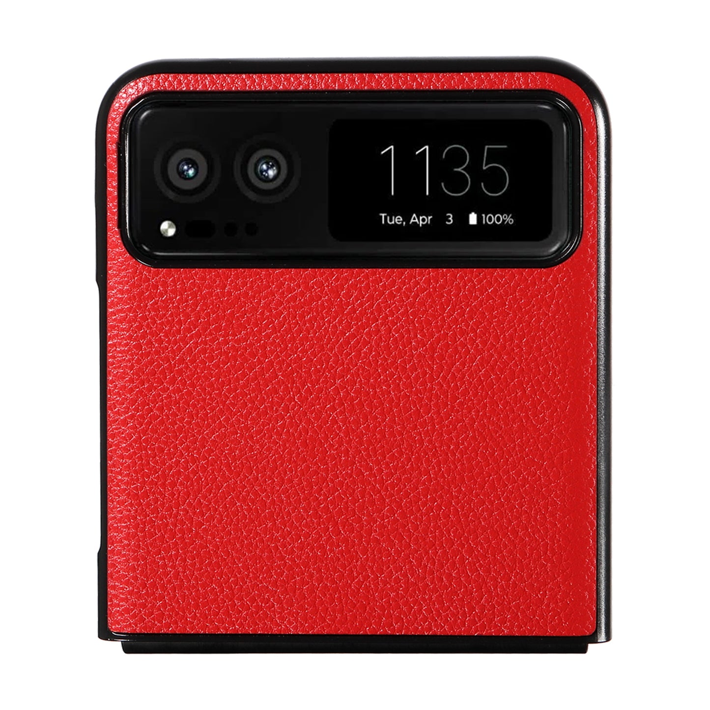 For Motorola Razr 40 5G Litchi Texture Phone Case PU Leather Coated PC Anti-drop Cover