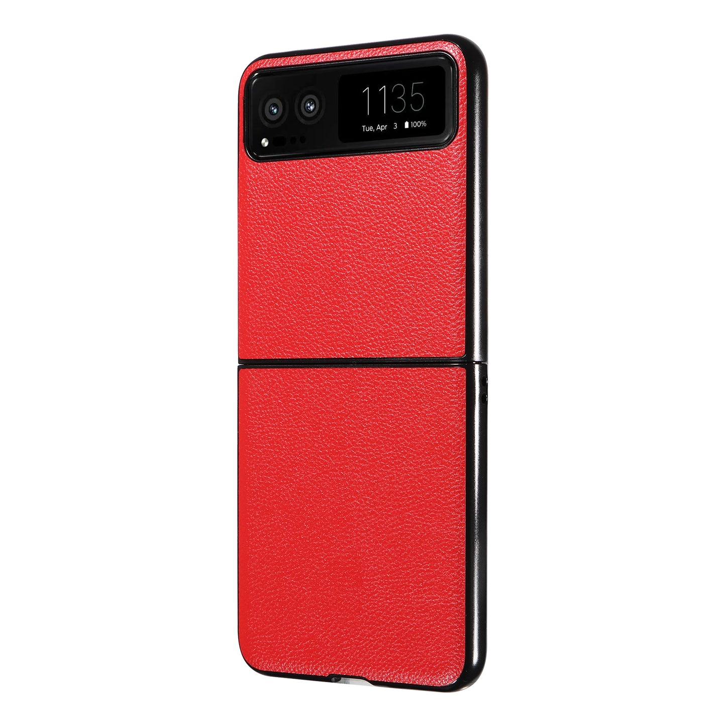 For Motorola Razr 40 5G Litchi Texture Phone Case PU Leather Coated PC Anti-drop Cover