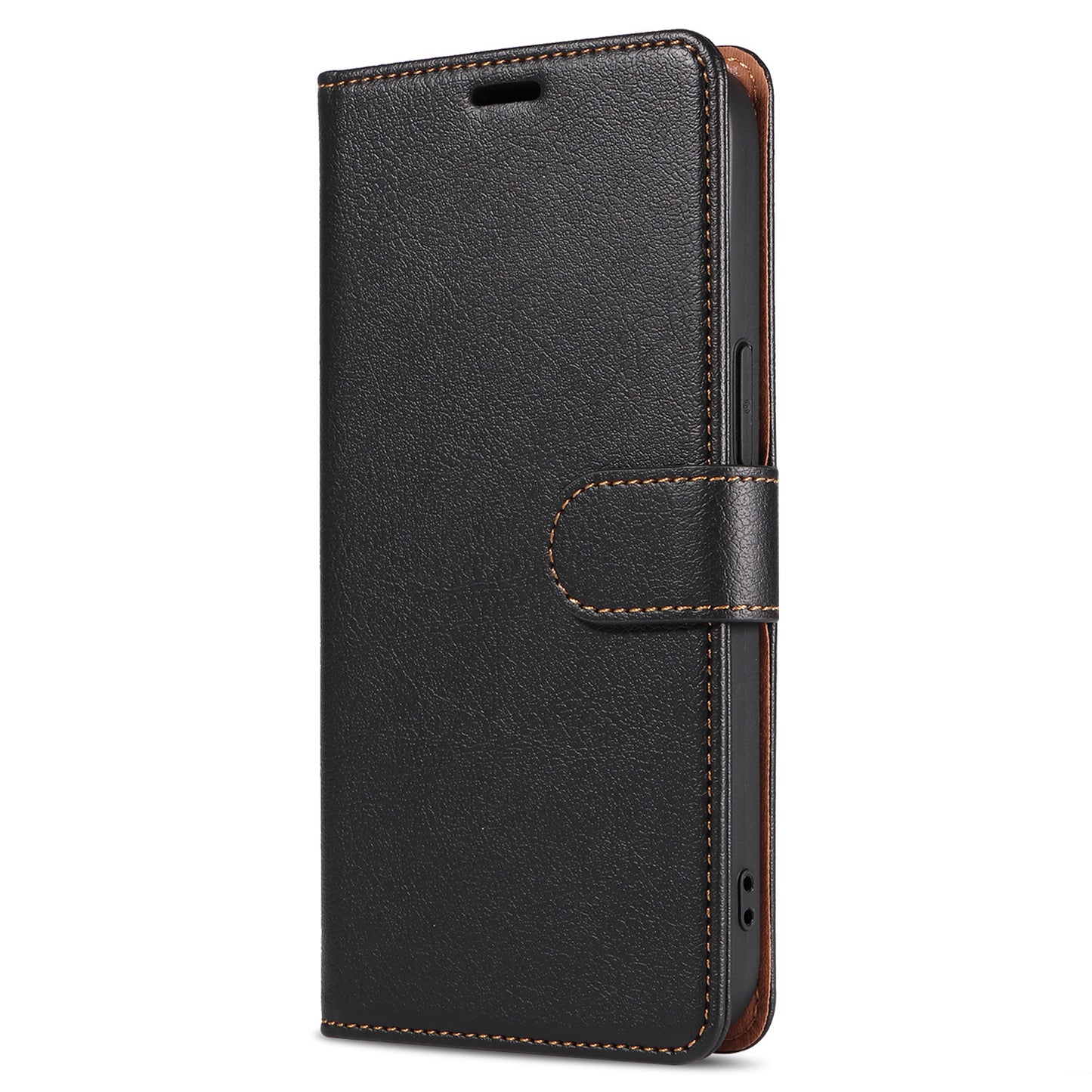 001 For iPhone 15 Plus Wallet PU Leather Stand Cover Magnetic Closure Phone Case RFID Blocking Function Shell