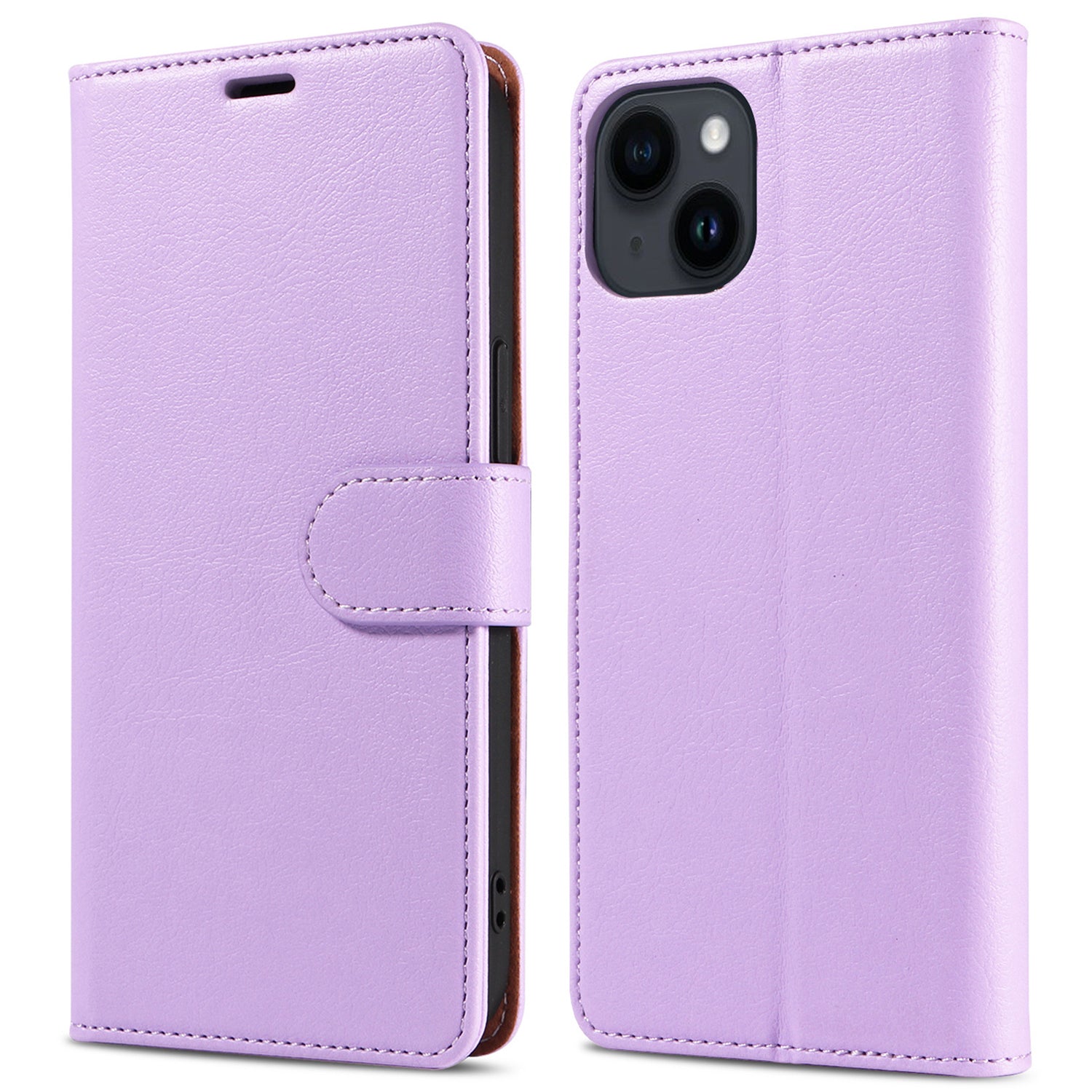 001 For iPhone 15 Pro RFID Blocking Wallet  Magnetic Closure Phone Case PU Leather Stand Cover