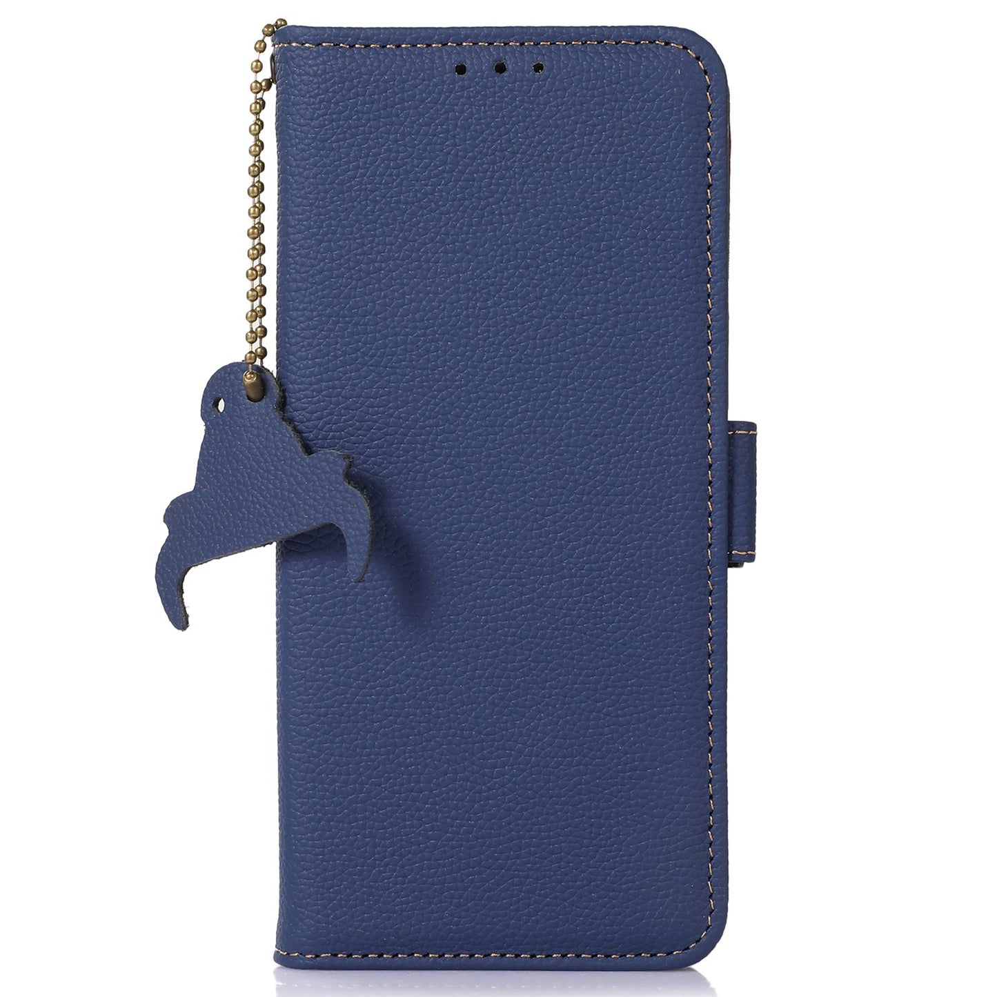 RFID Blocking Shell for Sony Xperia 5 V , Litchi Texture Genuine Cow Leather Phone Case Wallet Stand Cover