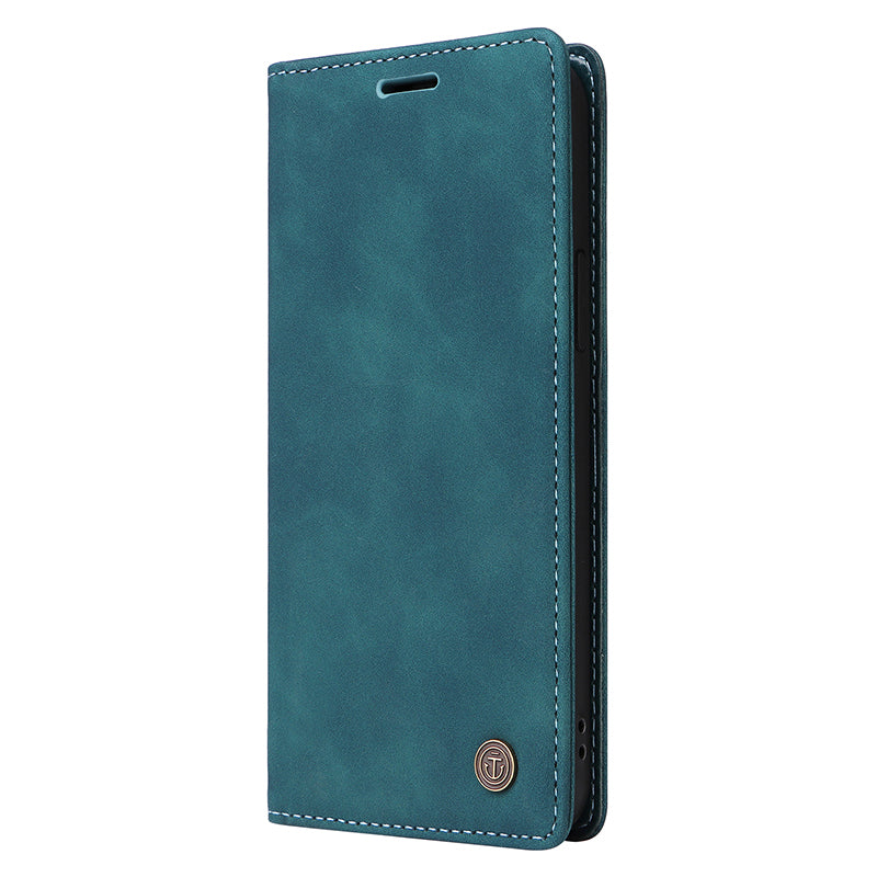 006 Series For iPhone 15 Pro Case PU Leather Phone Cover with Wallet Stand