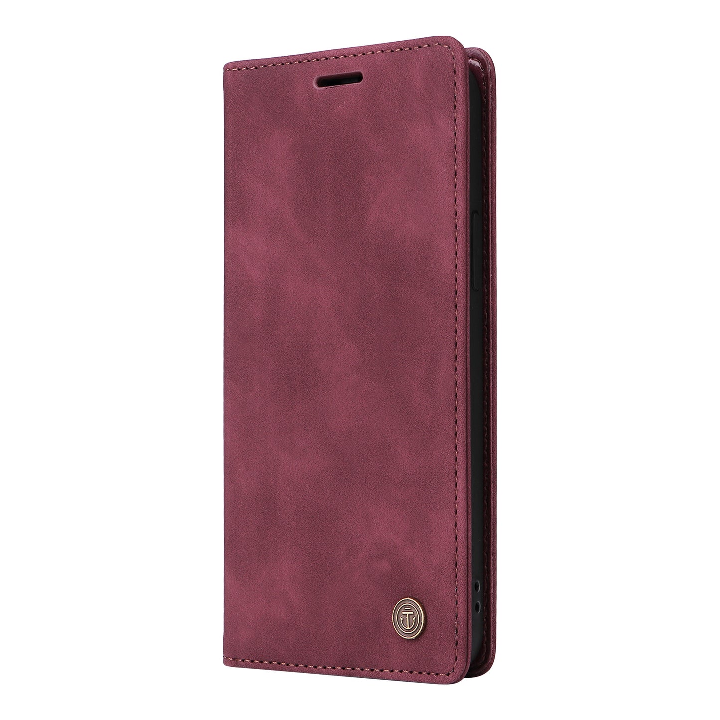 006 Series For Samsung Galaxy S23+ Case PU Leather Sucker Closure Phone Stand Cover