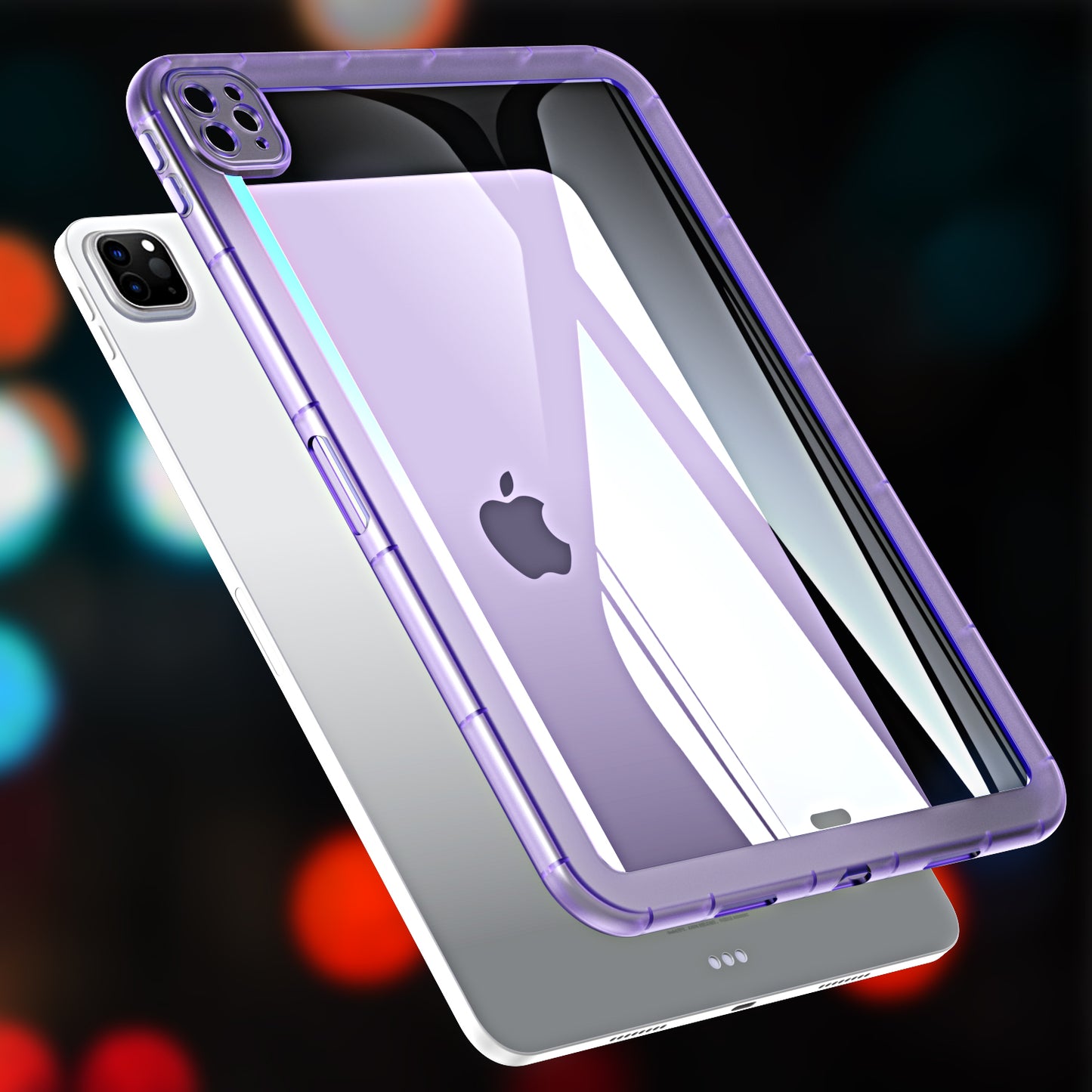 For iPad Pro 12.9 (2020) / (2021) / (2022) Acrylic+TPU Clear Tablet Case Anti-drop Tablet Cover