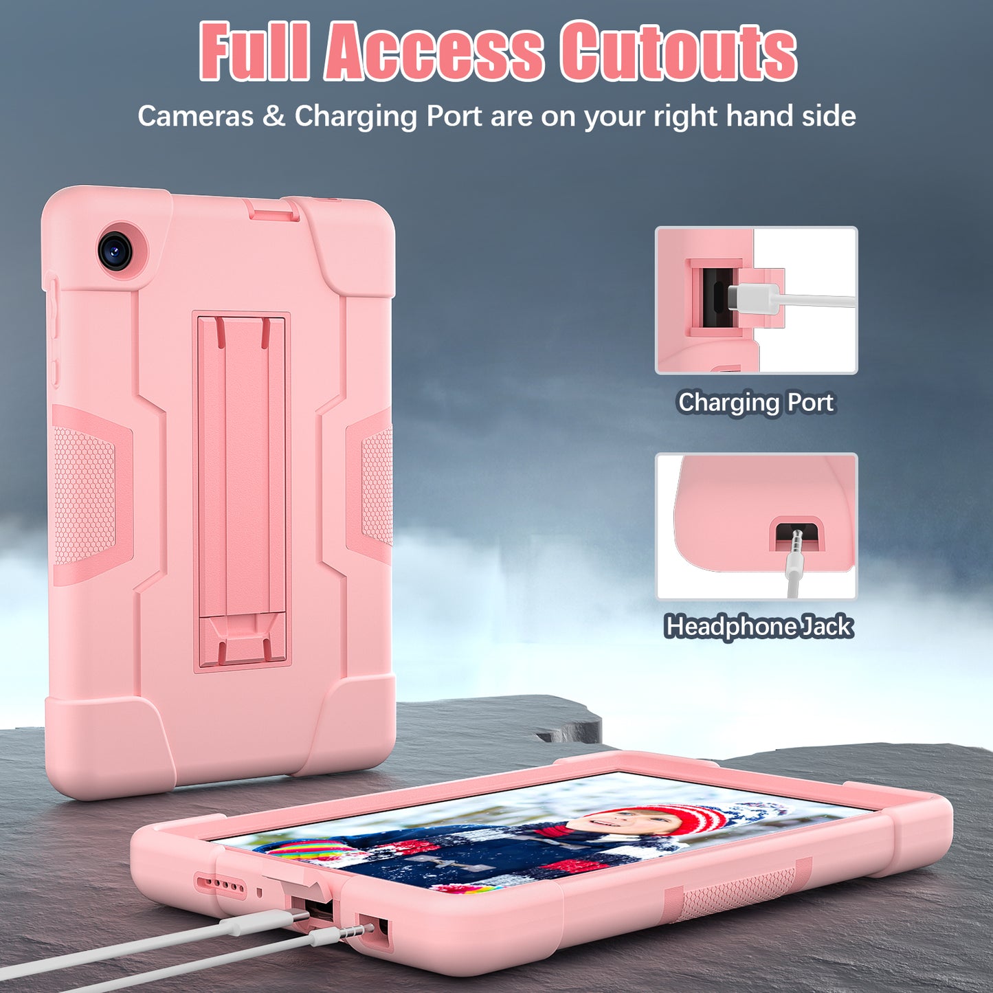 For TCL Tab 8 4G / Tab 8 LE (Model 9137W) / Tab 8 WiFi (Model 9132X) Kickstand Tablet Case Robot Style Silicone + PC Color Contrast Protective Cover