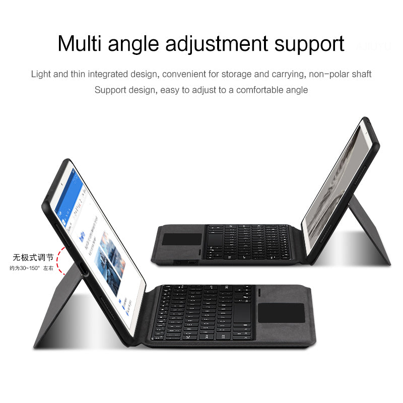For Google Pixel Tablet PU Leather Stand Case with Backlit Keyboard, Multi-Touch Trackpad
