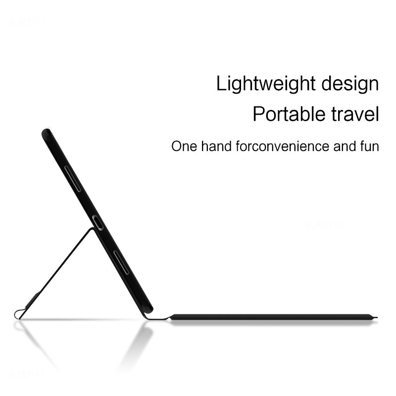 For Google Pixel Tablet PU Leather Stand Case with Backlit Keyboard, Multi-Touch Trackpad