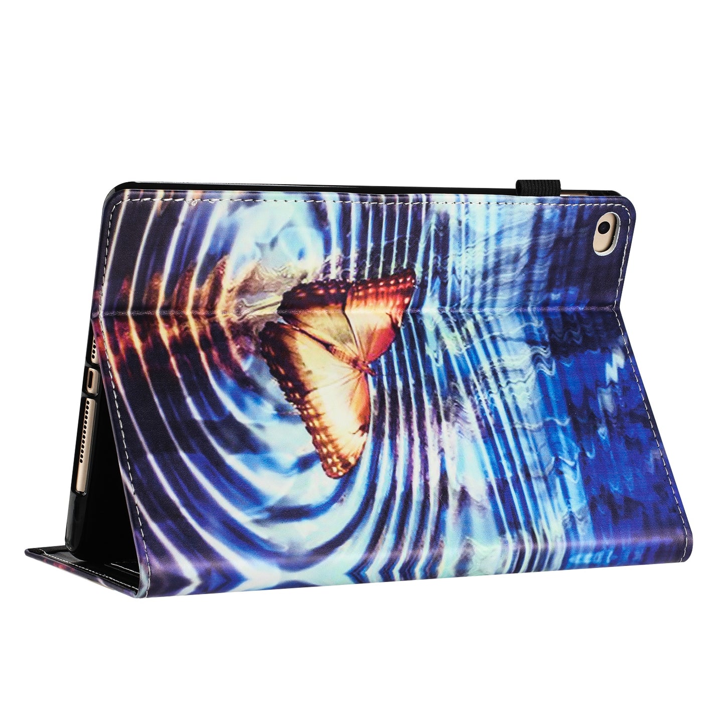 For iPad Air (2013) / Air 2 / 9.7-inch (2017) / (2018) Anti-Drop PU Leather Tablet Stand Case Pattern Printing Cover Card Holder