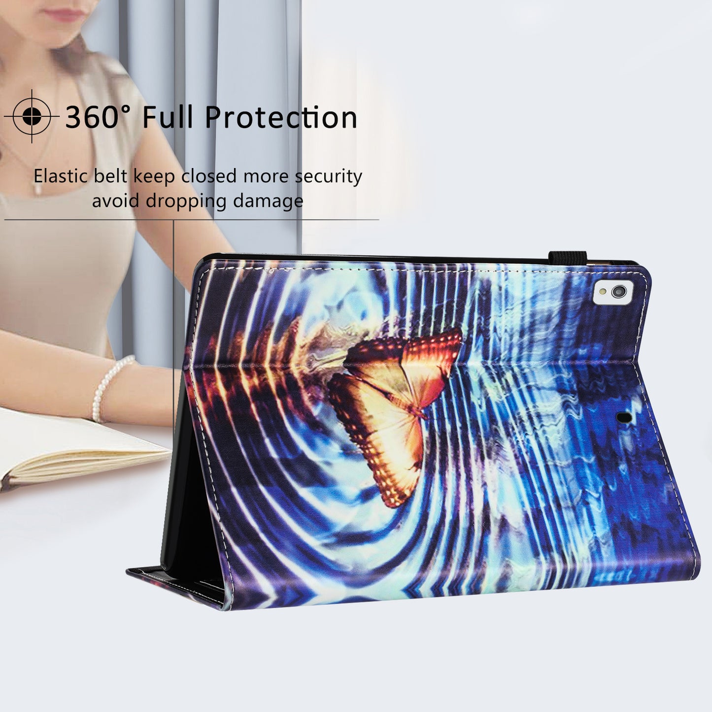For iPad 10.2 (2020) / (2019) / Air 10.5 inch (2019) Pattern Printing PU Leather Tablet Stand Case Litchi Texture Cover