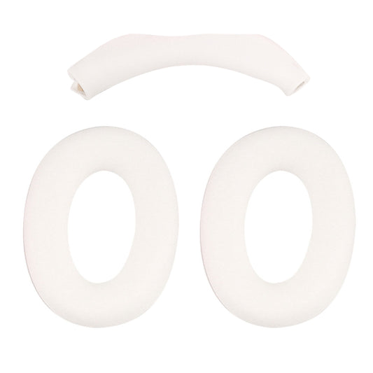 1 Pair Silicone Earmuff Cushion Replacement with 1 Headband Cover for Sony WH-CH720N Headphone