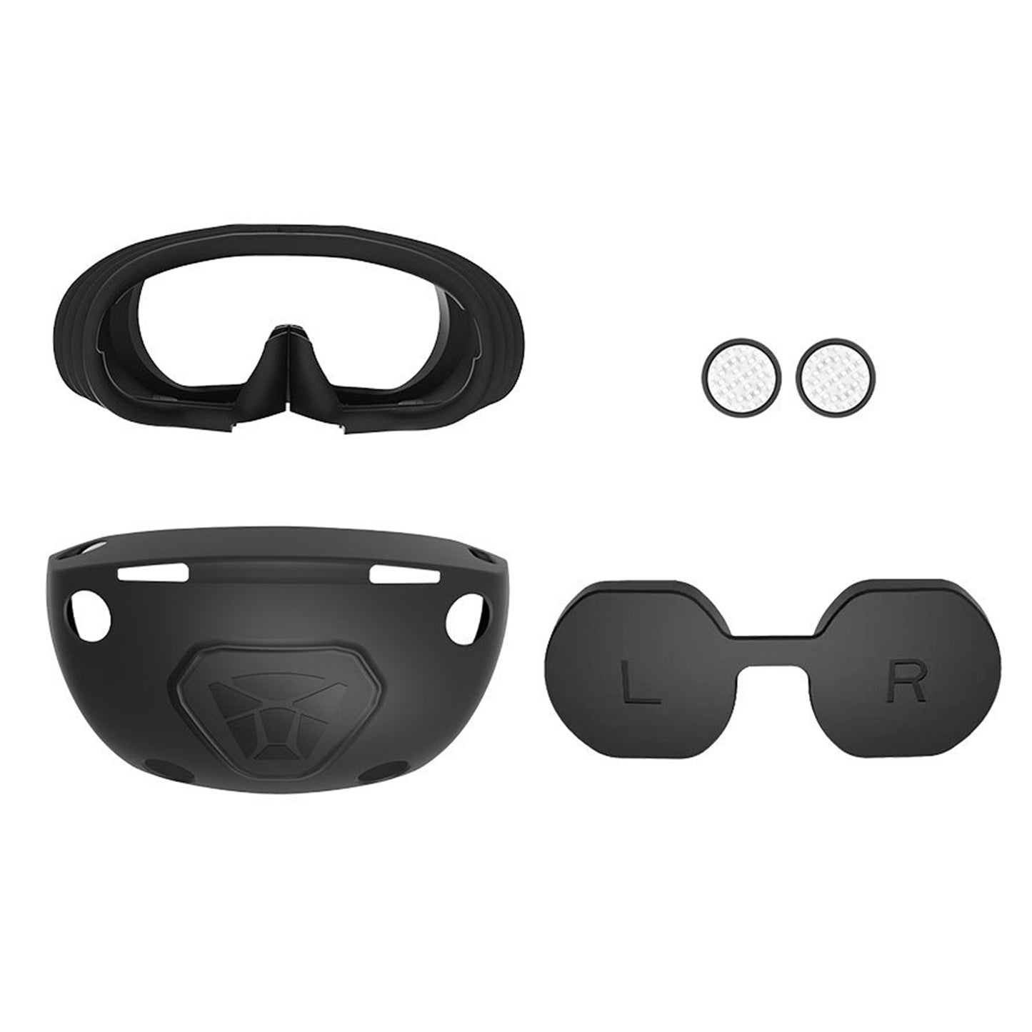 HIBLOKS 4Pcs Silicone Protective Case Set for PS VR2 Headset Lens Cover VR Accessories