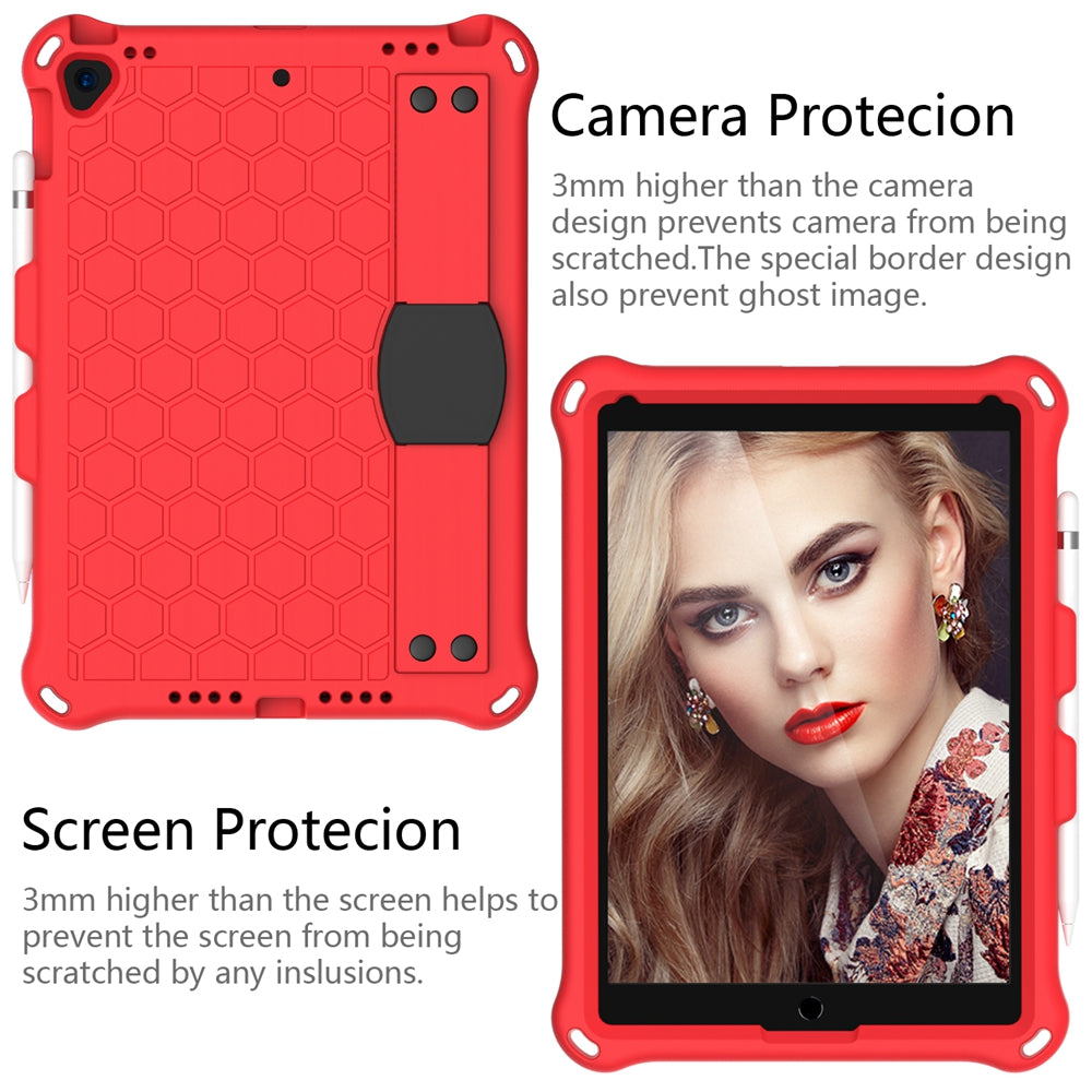 Honeycomb Texture EVA Tablet Hybrid Shell with Shoulder Strap for iPad 10.2 (2021)/(2020)/(2019)/iPad Pro 10.5-inch (2017)/iPad Air 10.5 inch (2019)
