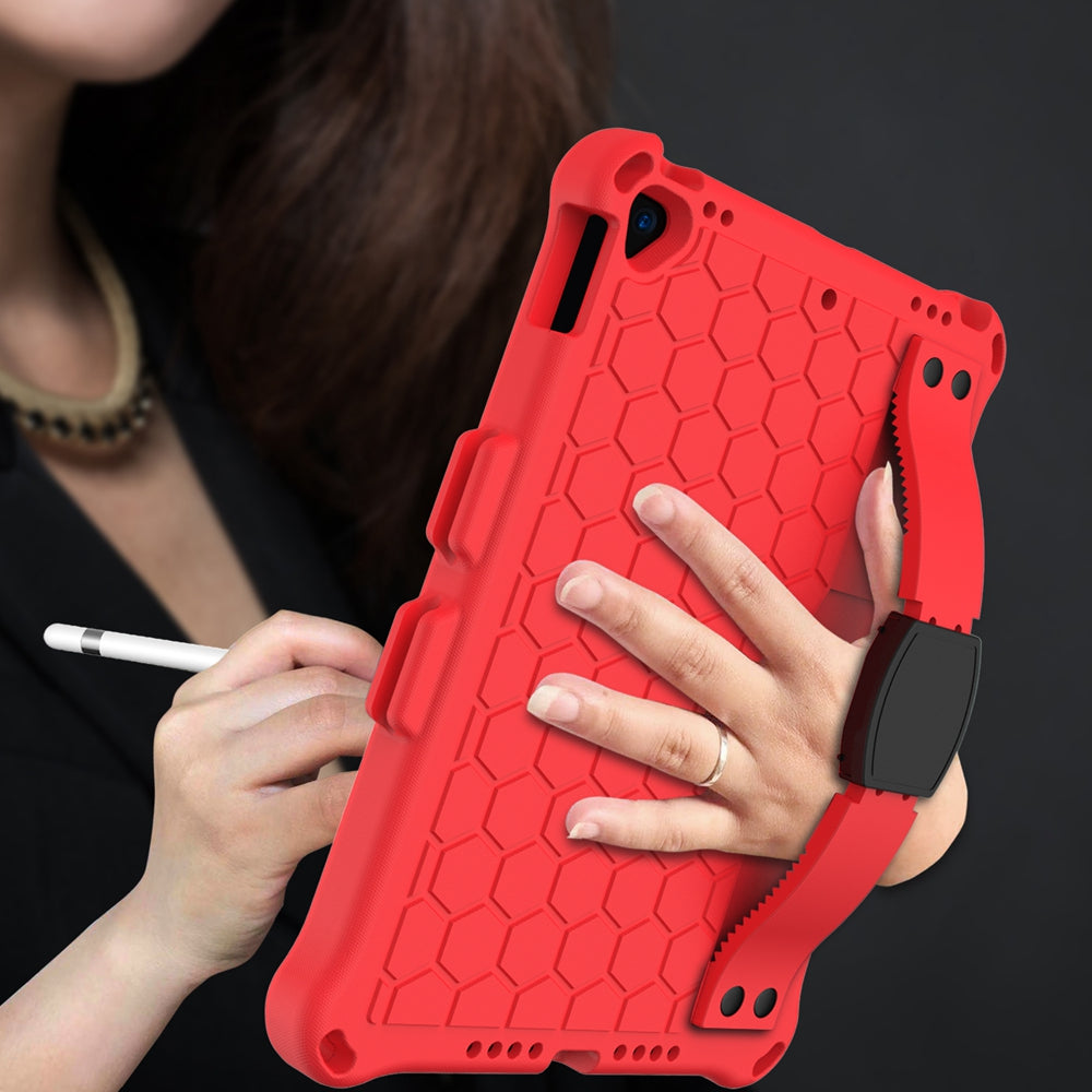 Honeycomb Texture EVA Tablet Hybrid Shell with Shoulder Strap for iPad 10.2 (2021)/(2020)/(2019)/iPad Pro 10.5-inch (2017)/iPad Air 10.5 inch (2019)