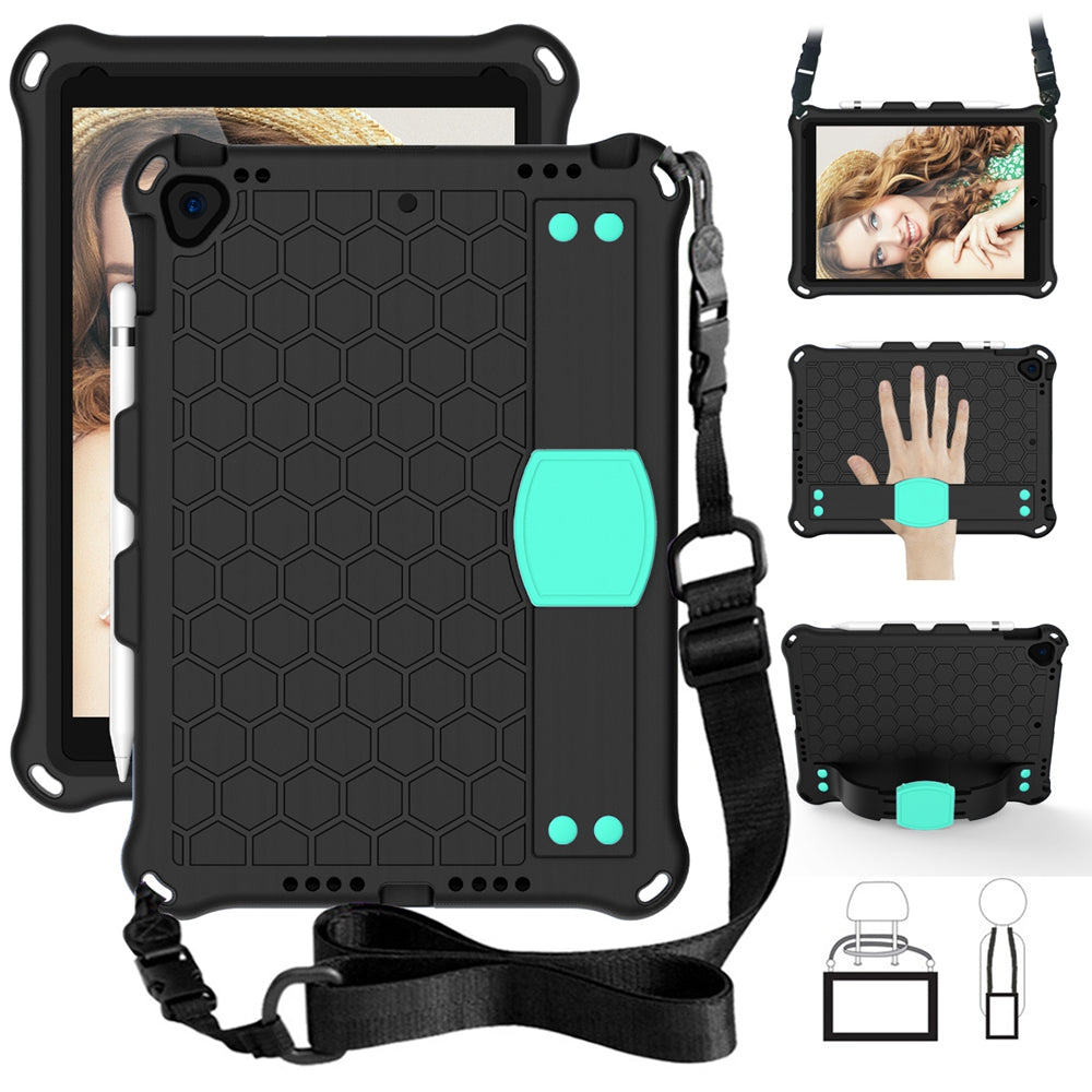 Honeycomb Texture EVA Tablet Hybrid Shell with Shoulder Strap for iPad 10.2 (2021)/(2020)/(2019)/iPad Pro 10.5-inch (2017)/iPad Air 10.5 inch (2019)