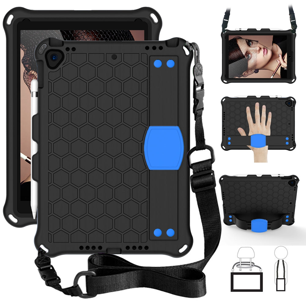 Honeycomb Texture EVA Tablet Hybrid Shell with Shoulder Strap for iPad 10.2 (2021)/(2020)/(2019)/iPad Pro 10.5-inch (2017)/iPad Air 10.5 inch (2019)
