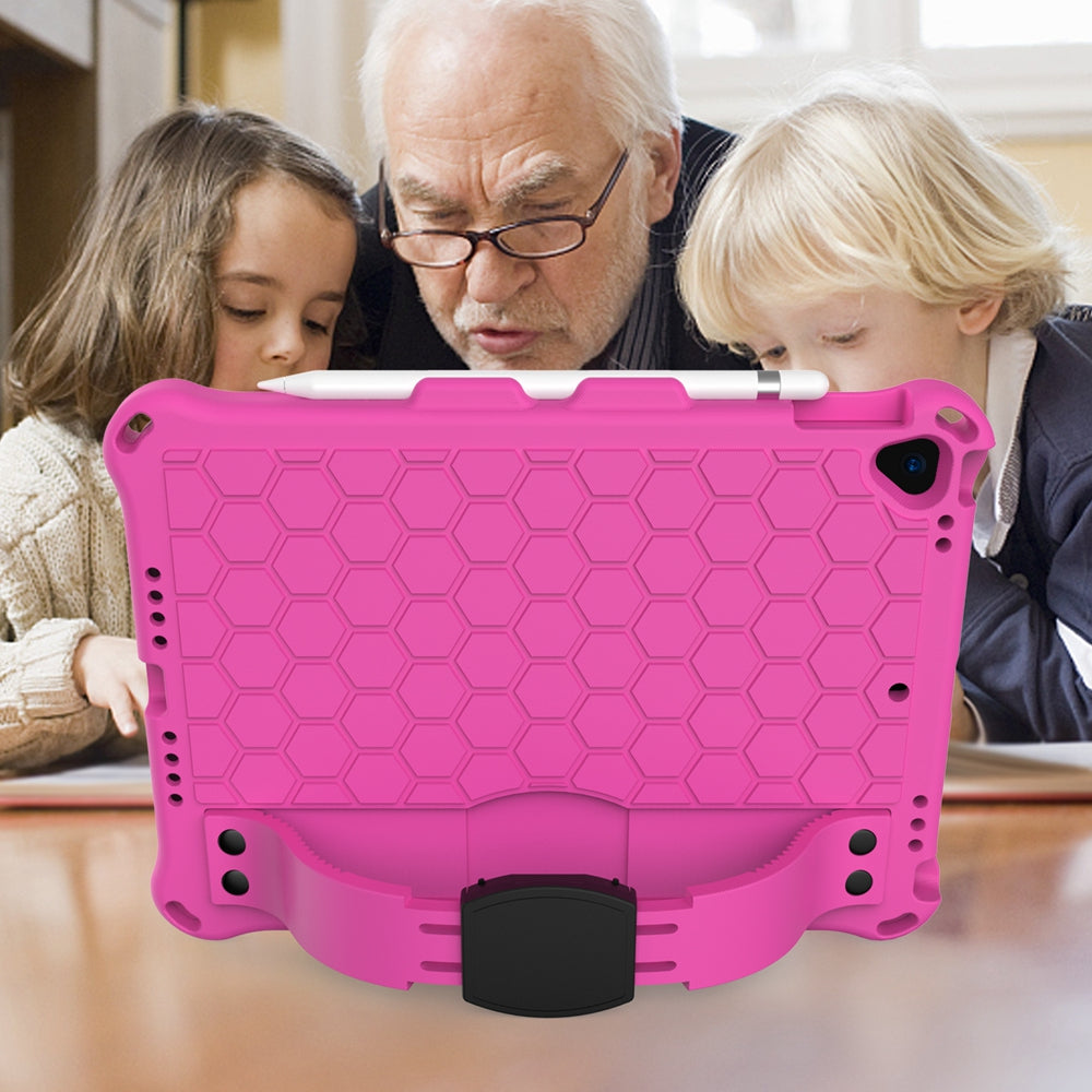 Honeycomb Texture EVA Tablet Hybrid Shell with Shoulder Strap for iPad 10.2 (2021)/(2020)/(2019)/iPad Pro 10.5-inch (2017)/iPad Air 10.5 inch (2019)