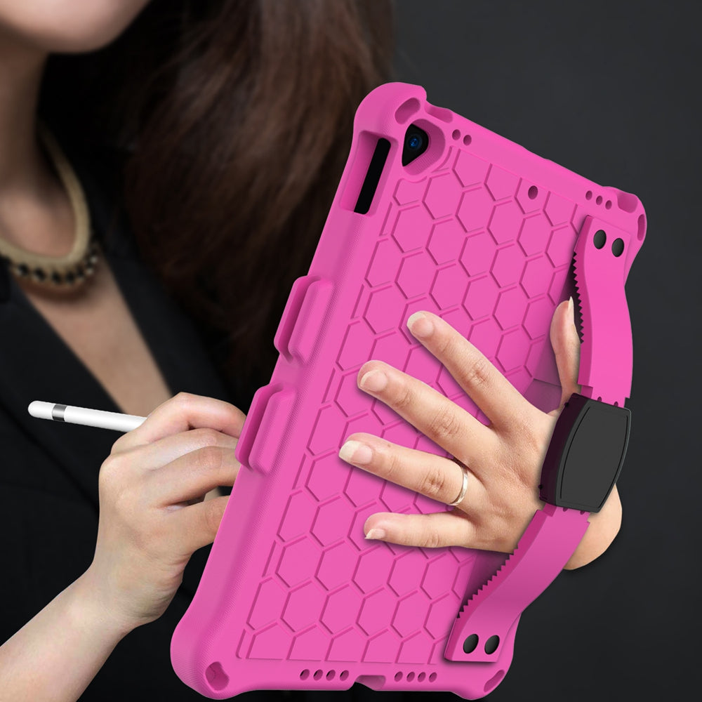 Honeycomb Texture EVA Tablet Hybrid Shell with Shoulder Strap for iPad 10.2 (2021)/(2020)/(2019)/iPad Pro 10.5-inch (2017)/iPad Air 10.5 inch (2019)