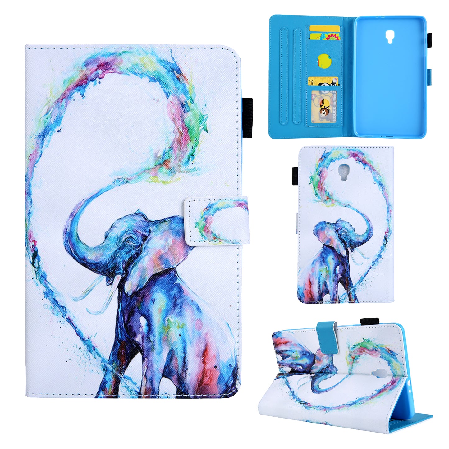Animal Series Patterned Leather Tablet Cover for Samsung Galaxy Tab A 8.0 (2017) T380/T385