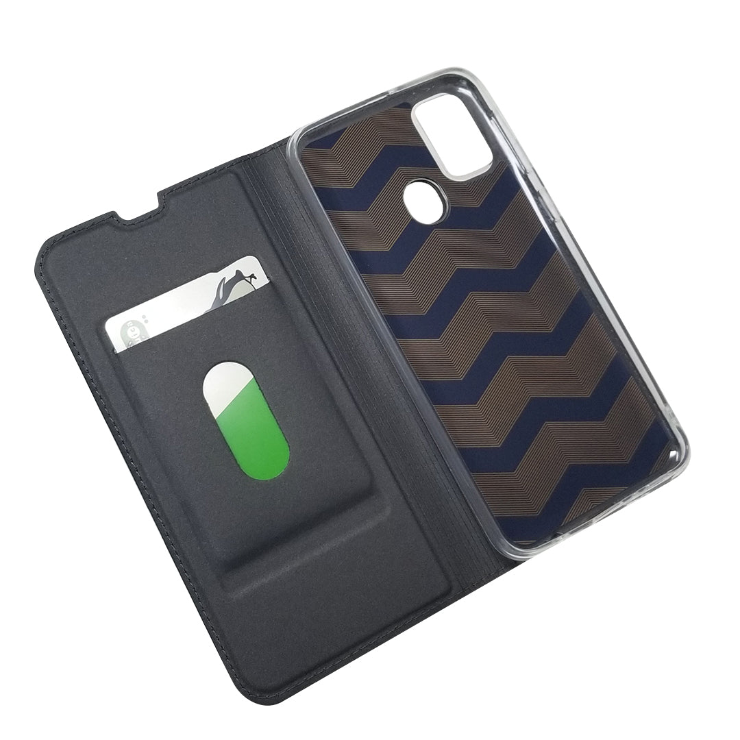 Magnetic Closure Leather Card Holder Phone Covering for Samsung Galaxy M30s / M2