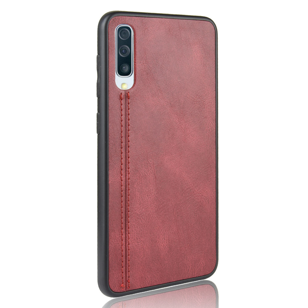 Leather Coated PC + TPU Protection Phone Shell Cover for Samsung Galaxy A70