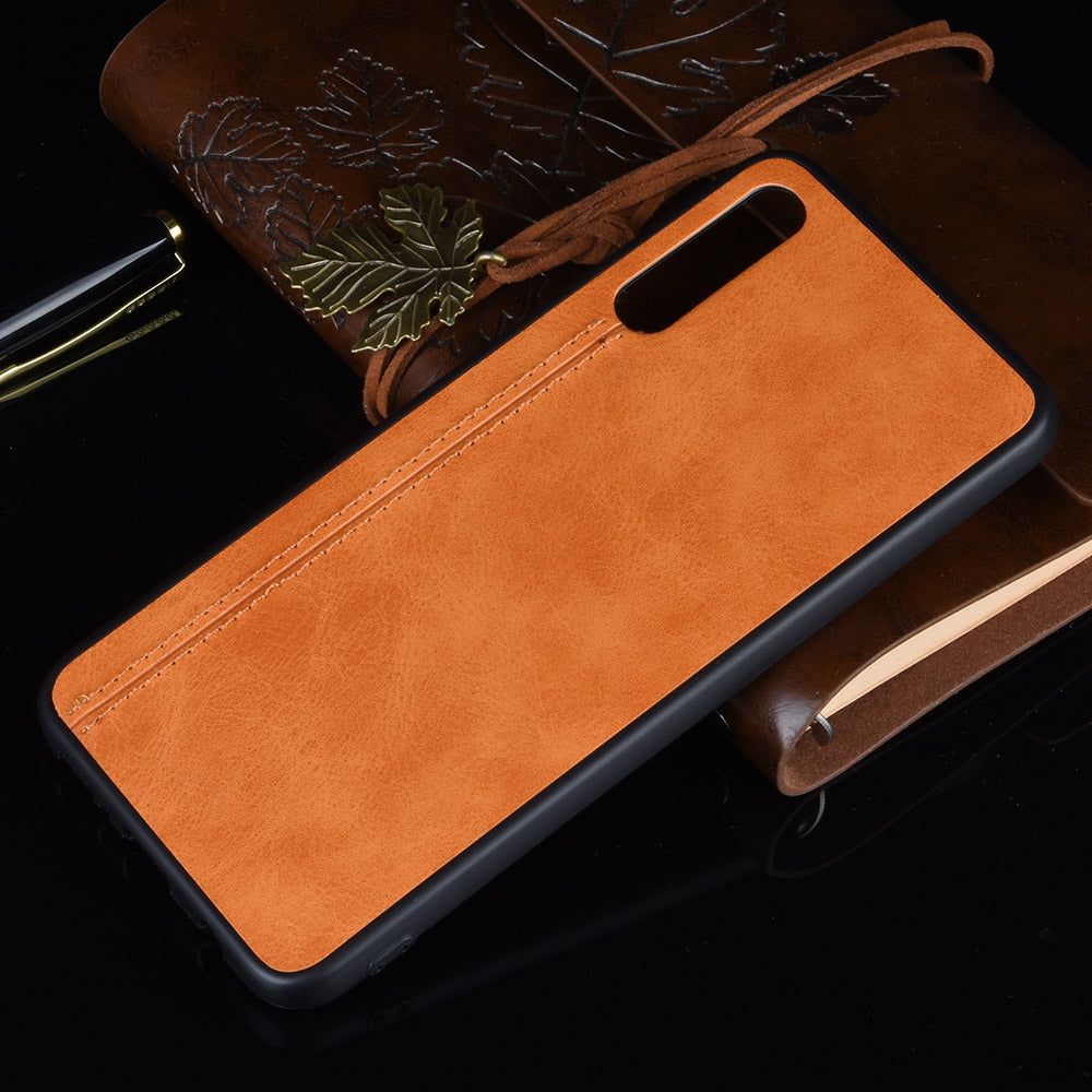 Leather Coated PC + TPU Protection Phone Shell Cover for Samsung Galaxy A70