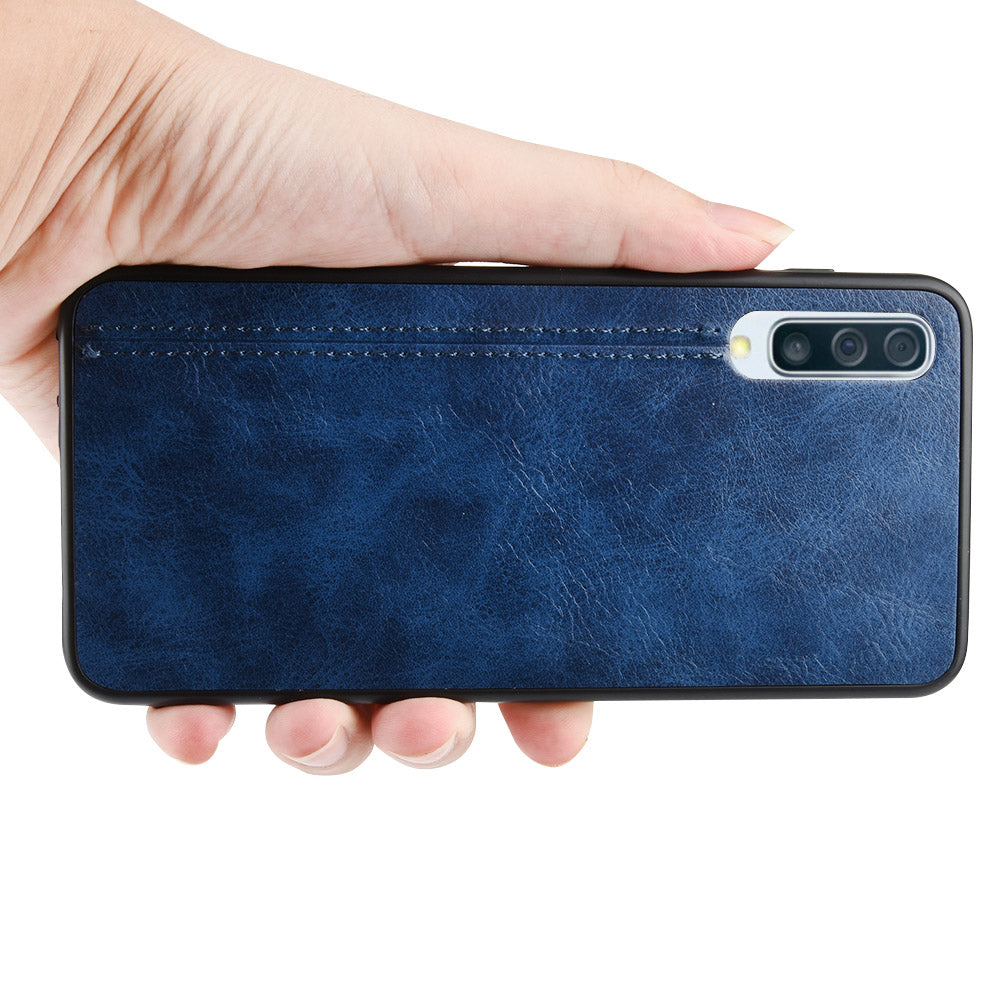 Leather Coated PC + TPU Protection Phone Shell Cover for Samsung Galaxy A70